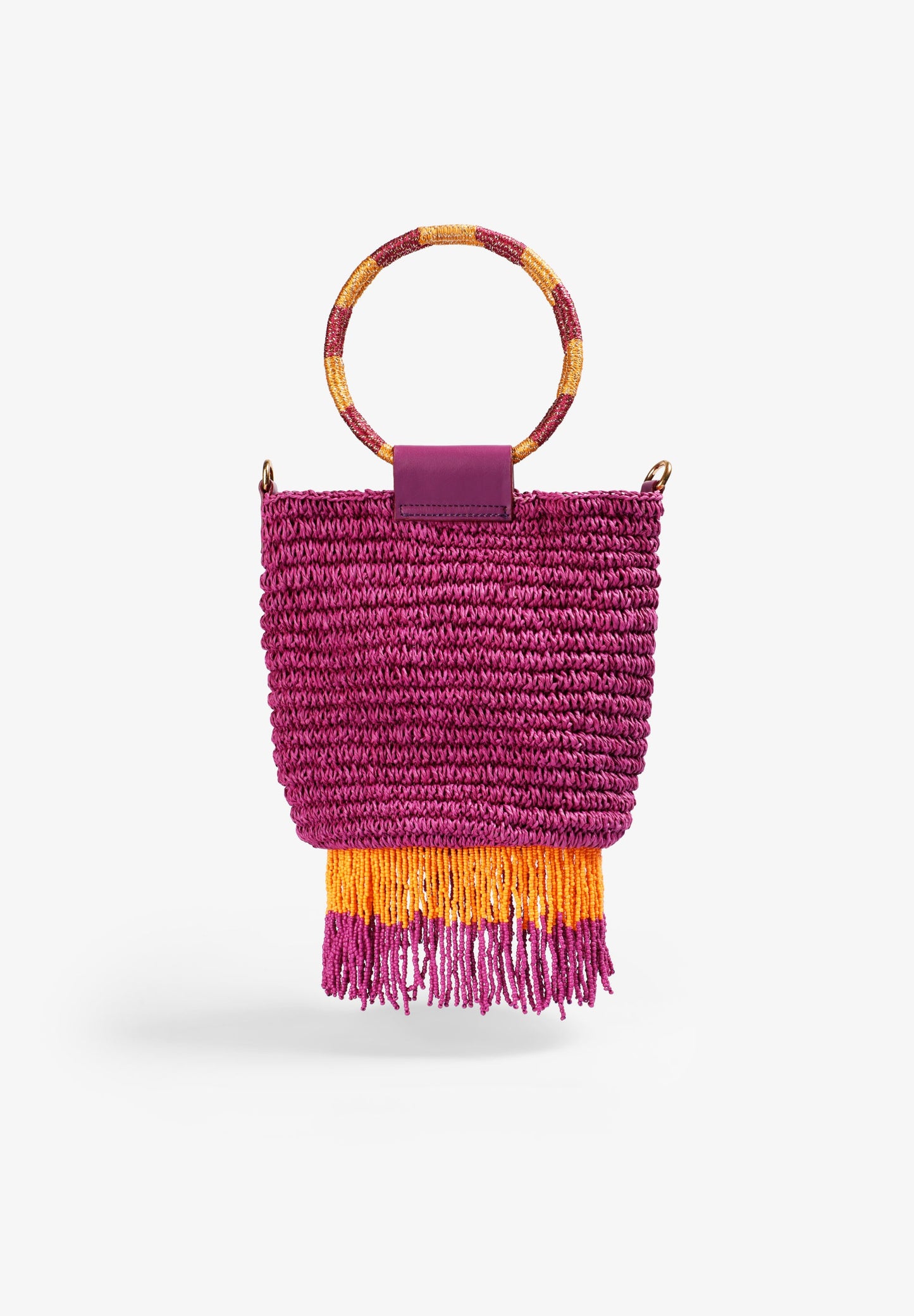SC PAR BEADS FRINGED BAG