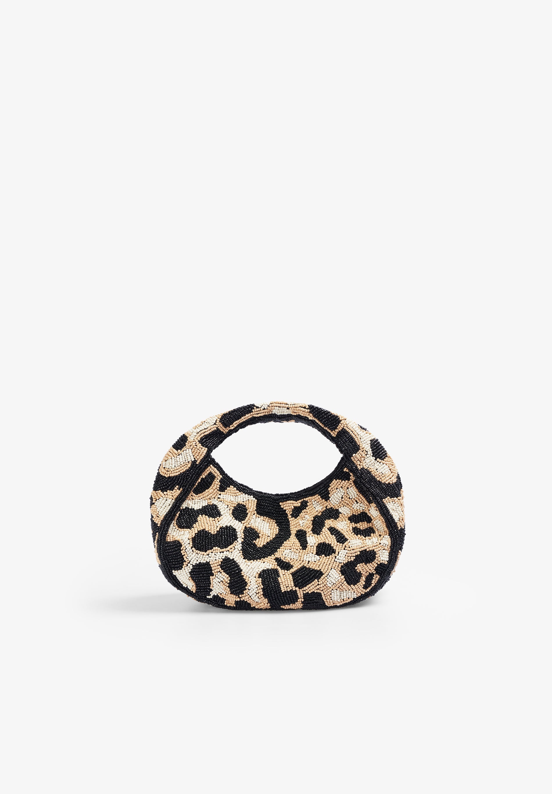 ANIMAL PRINT MINI BAG WITH BEADING