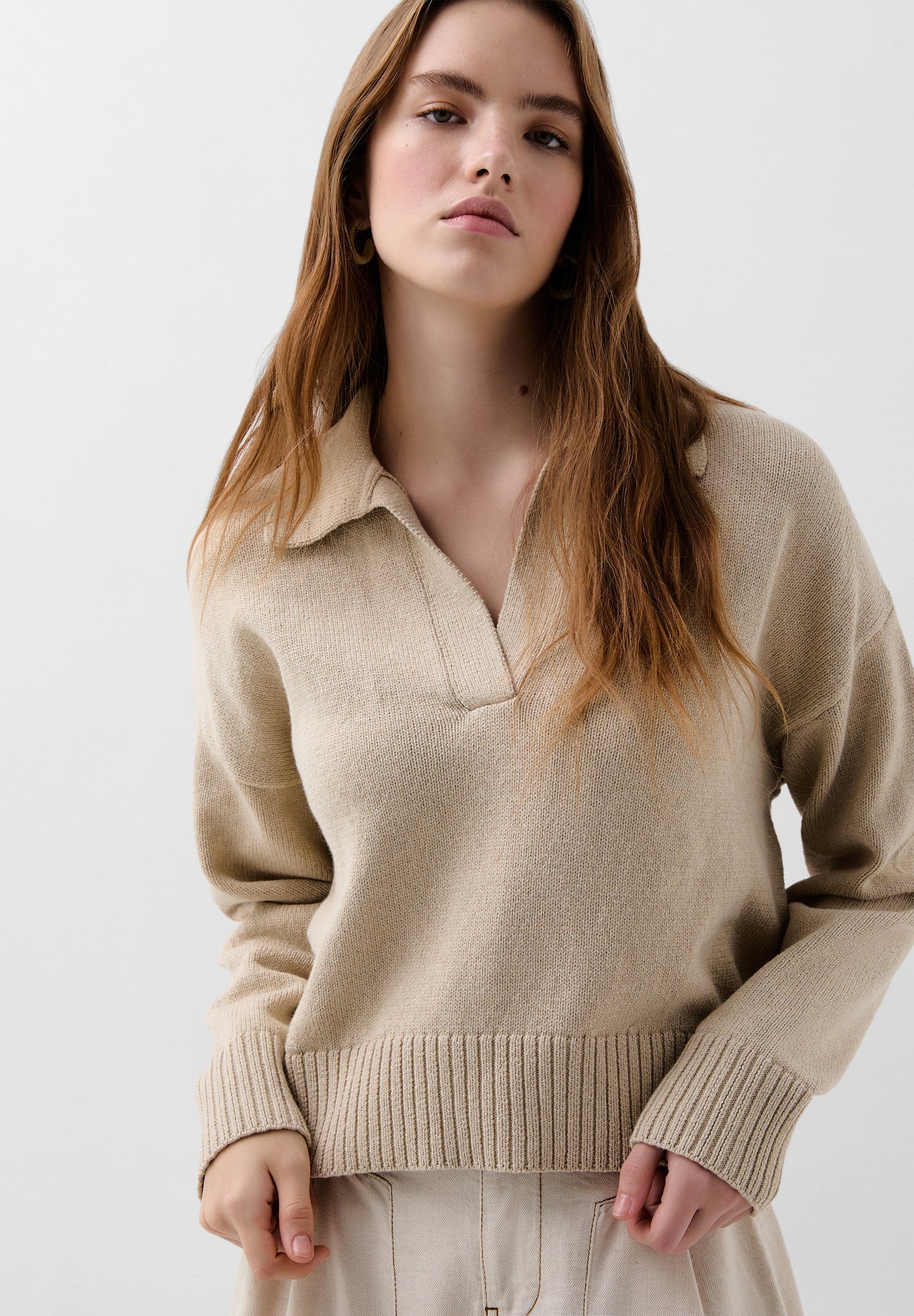 POLO SHIRT-STYLE SWEATER