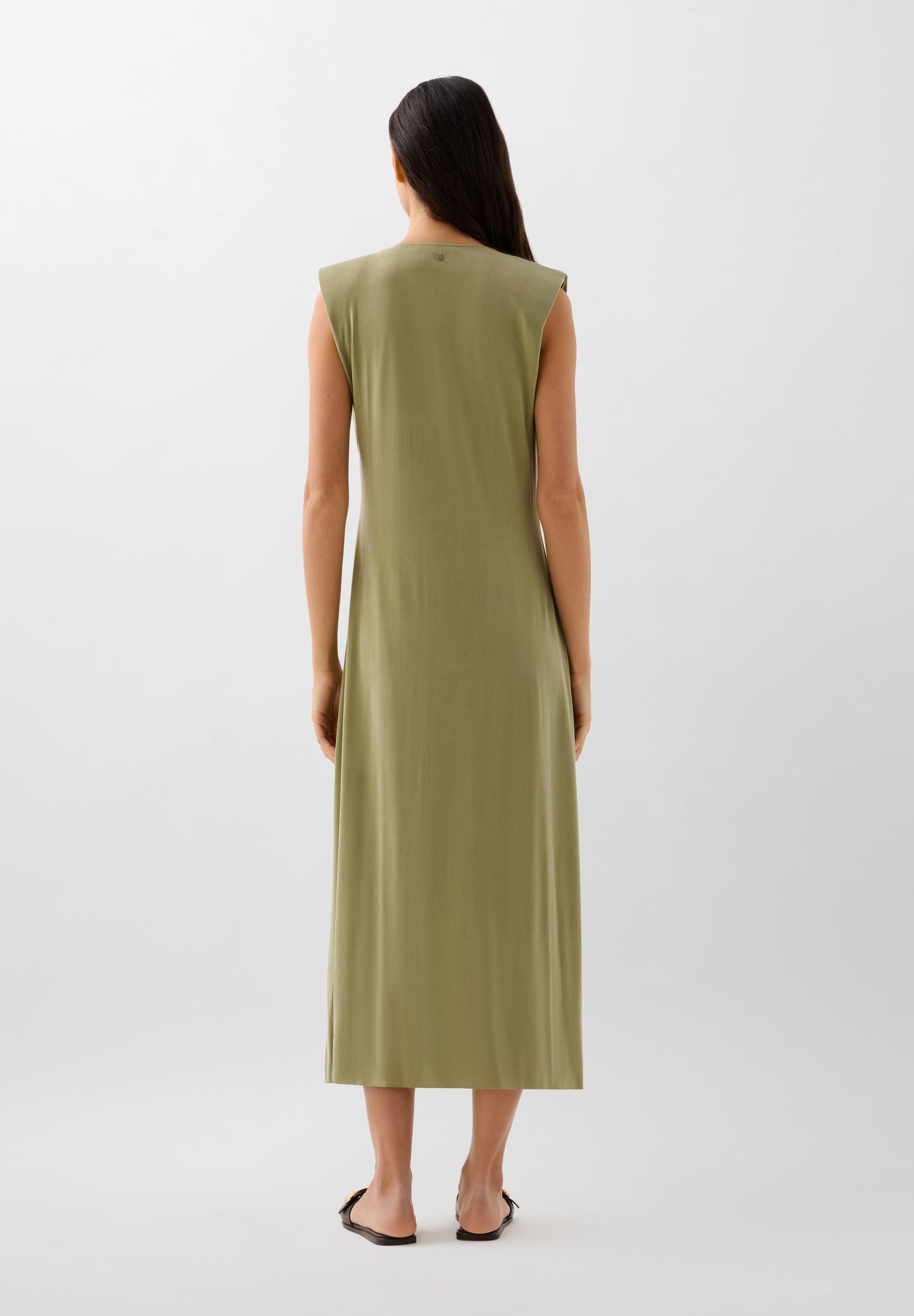 CUPRO DRESS WITH WAIST DETAIL