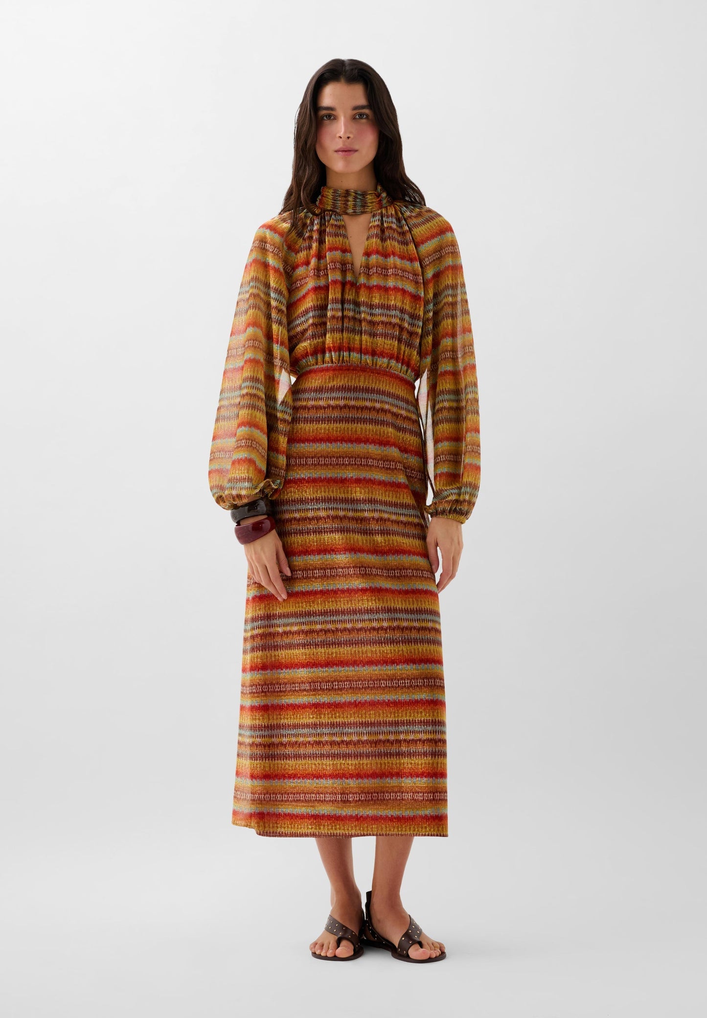 ETHNIC LUREX DRESS