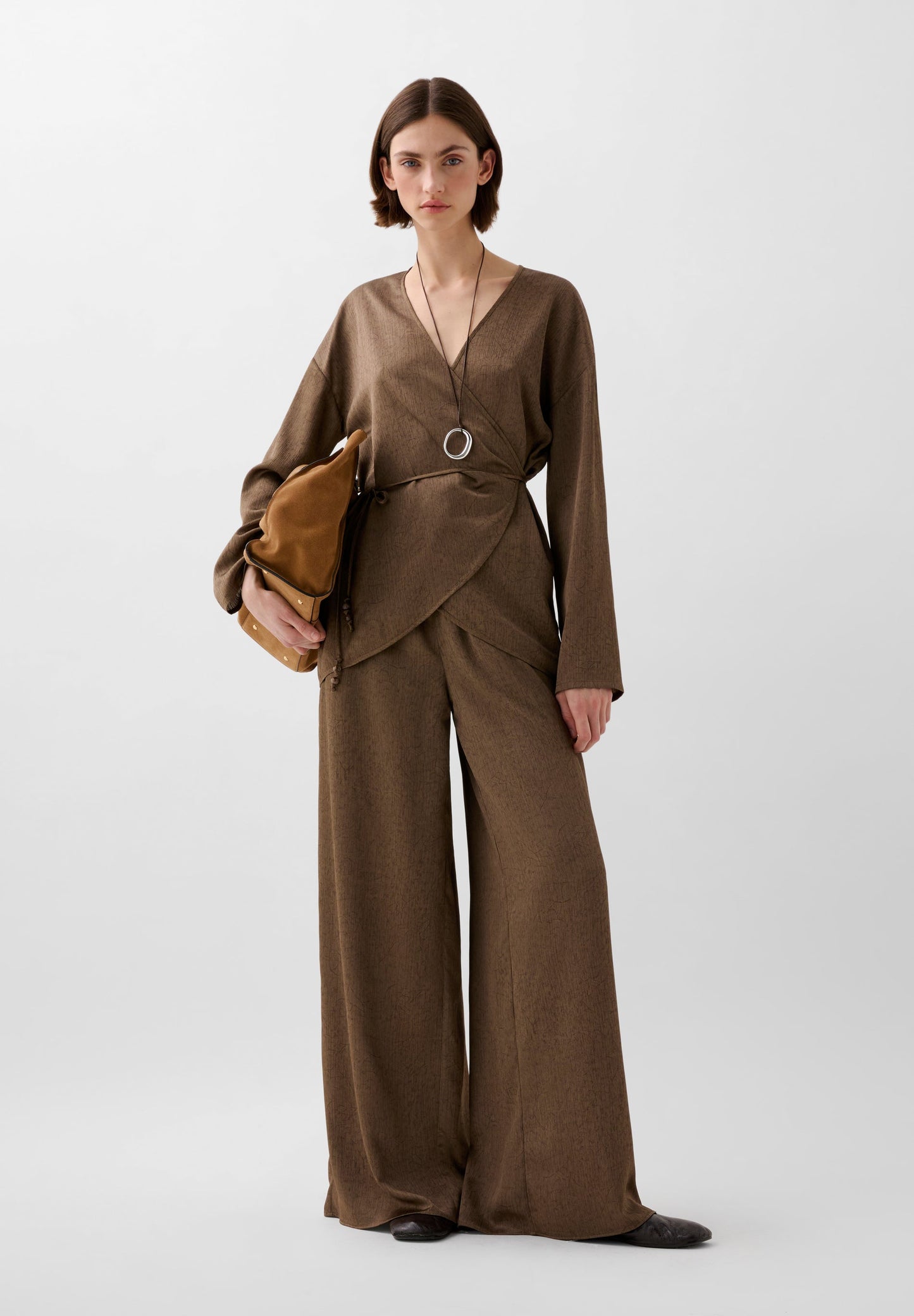 ASYMMETRIC DRAWSTRING KAFTAN