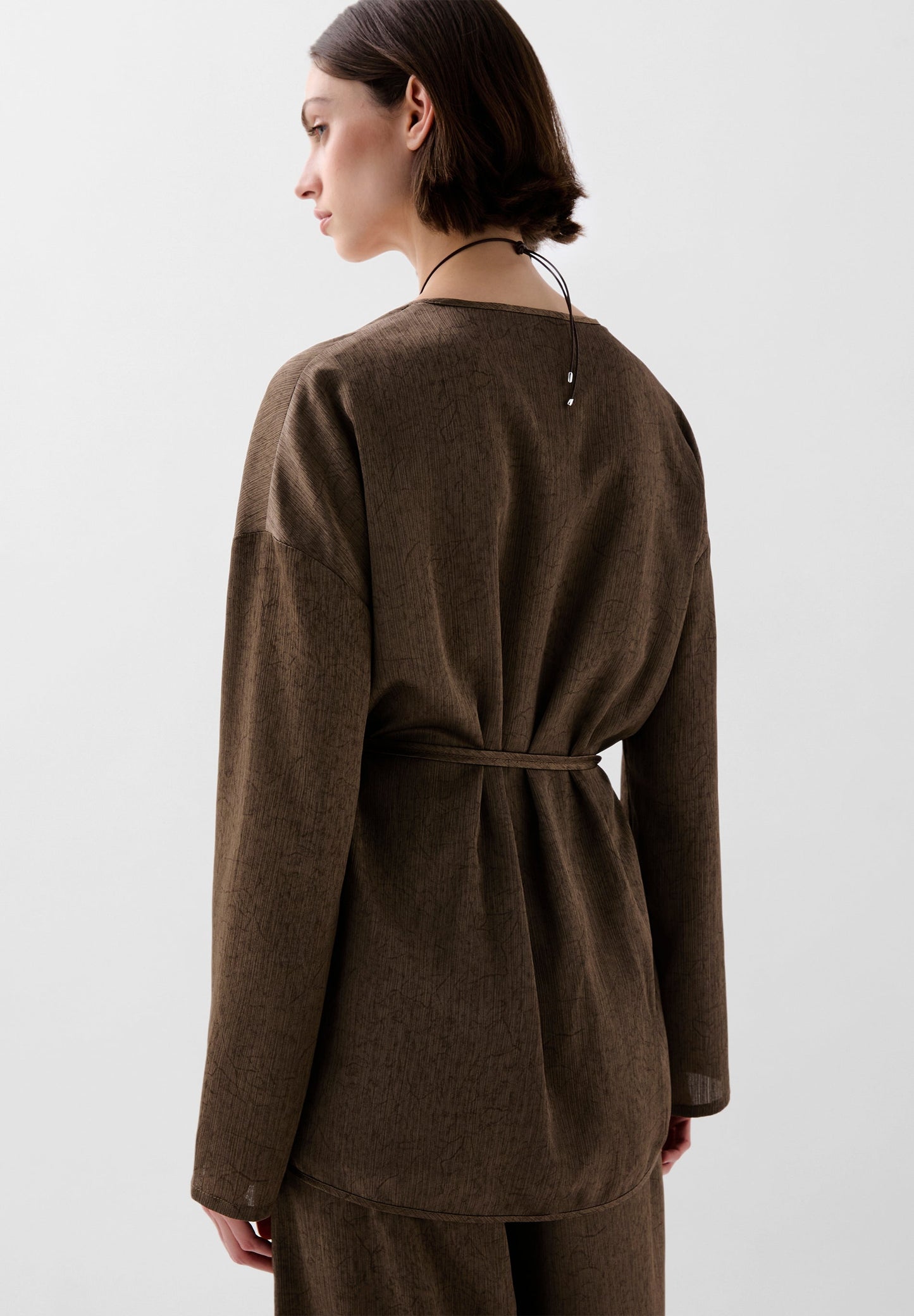 ASYMMETRIC DRAWSTRING KAFTAN