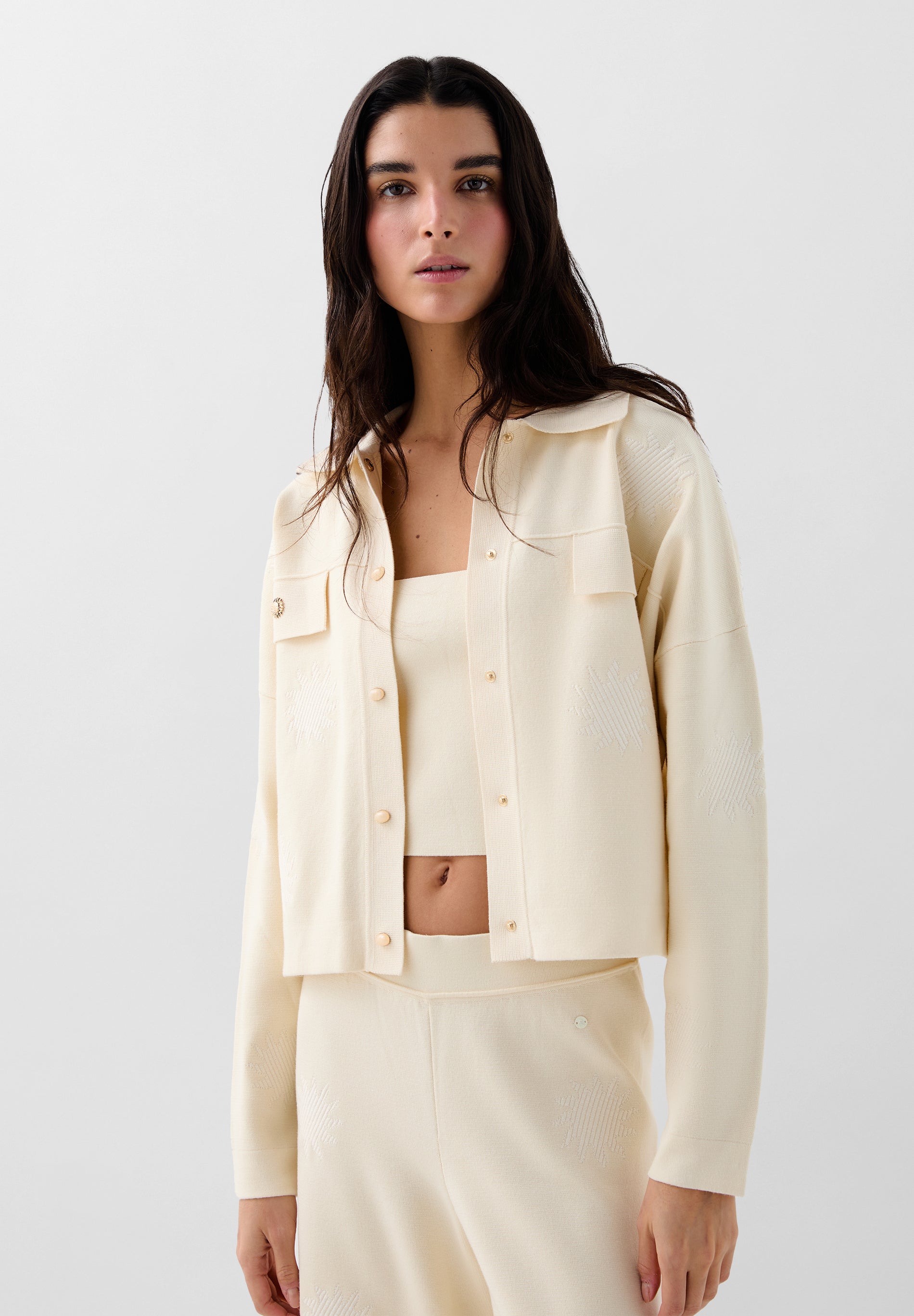 KNIT CARDIGAN WITH SUN DETAILS