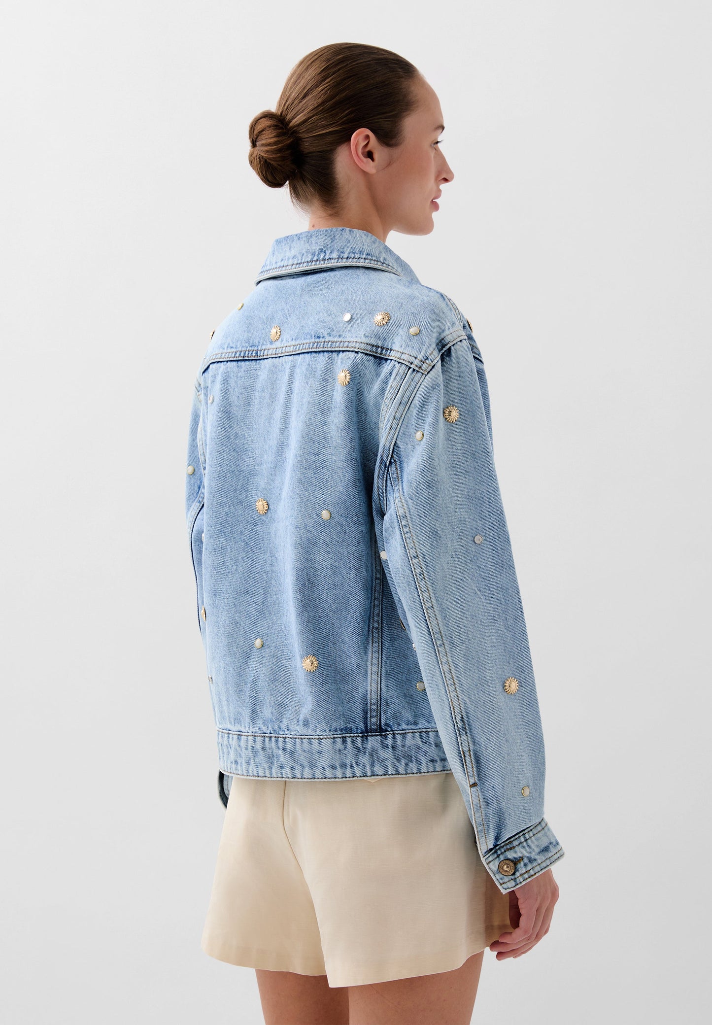 DENIM JACKET WITH STUDS