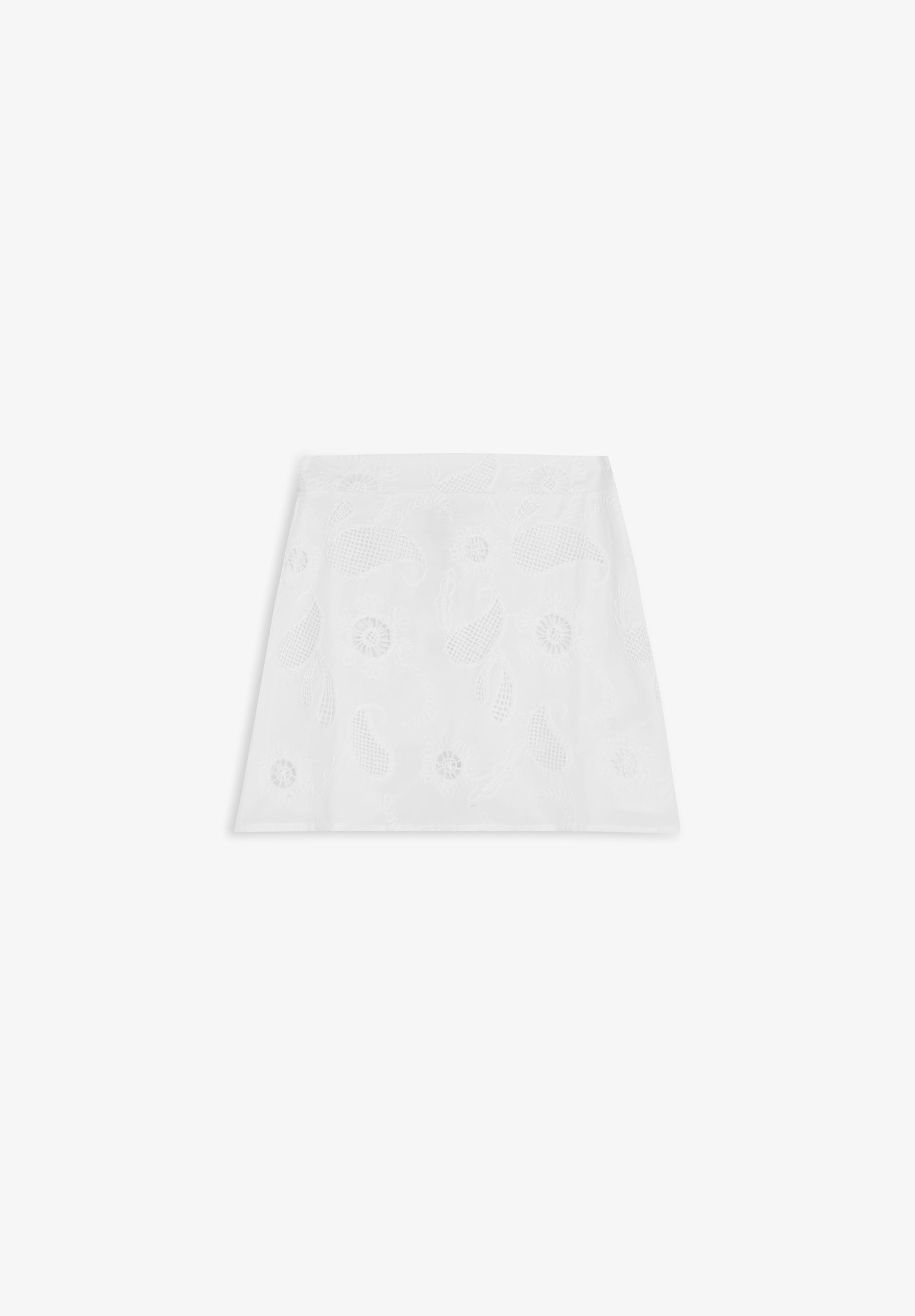 PERFORATED EMBROIDERED SKIRT