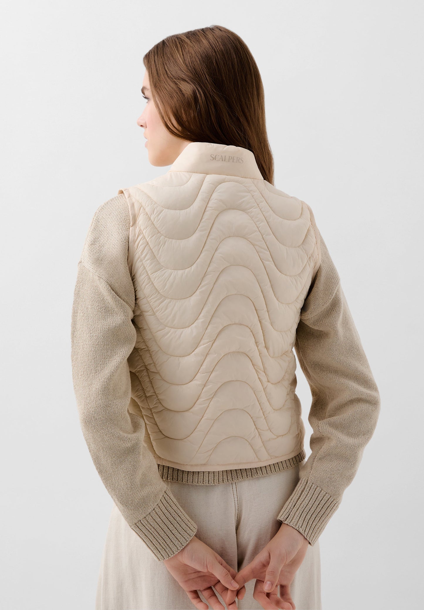 QUILTED WAVED GILET