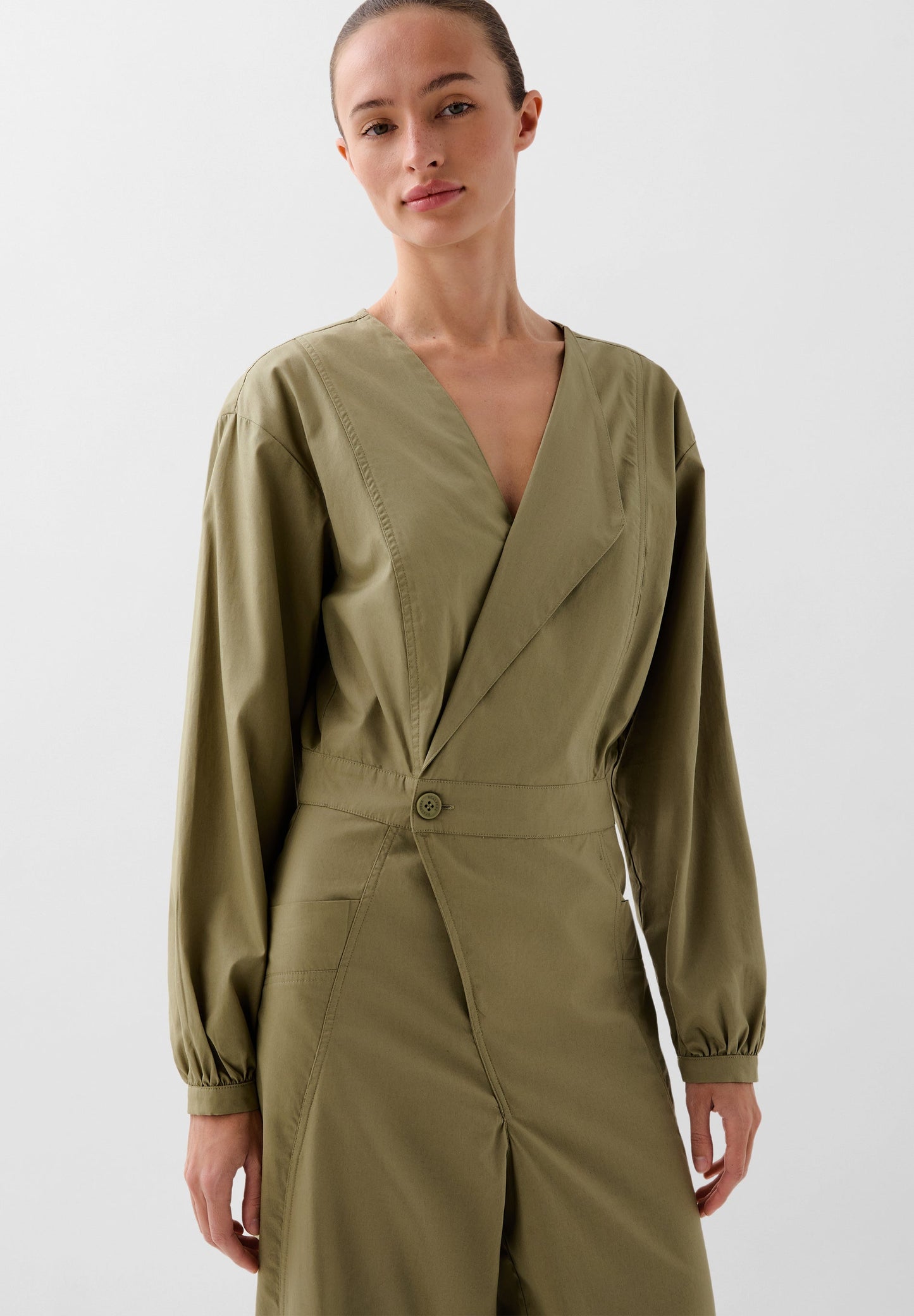 JUMPSUIT WITH LAPEL NECKLINE