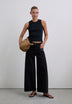 SC CULOTTE DENIM TROUSERS WITH STUDS