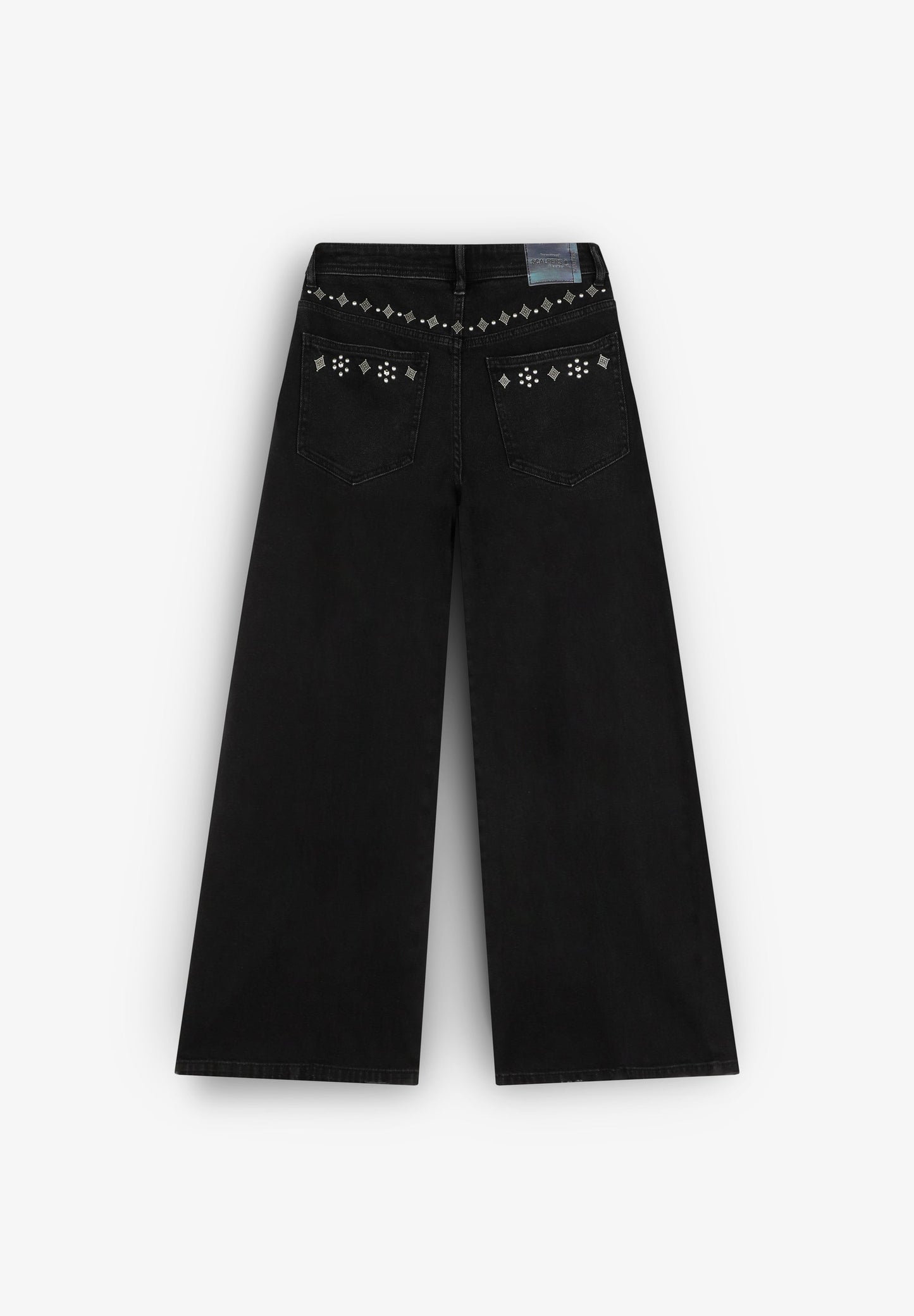 SC CULOTTE DENIM TROUSERS WITH STUDS