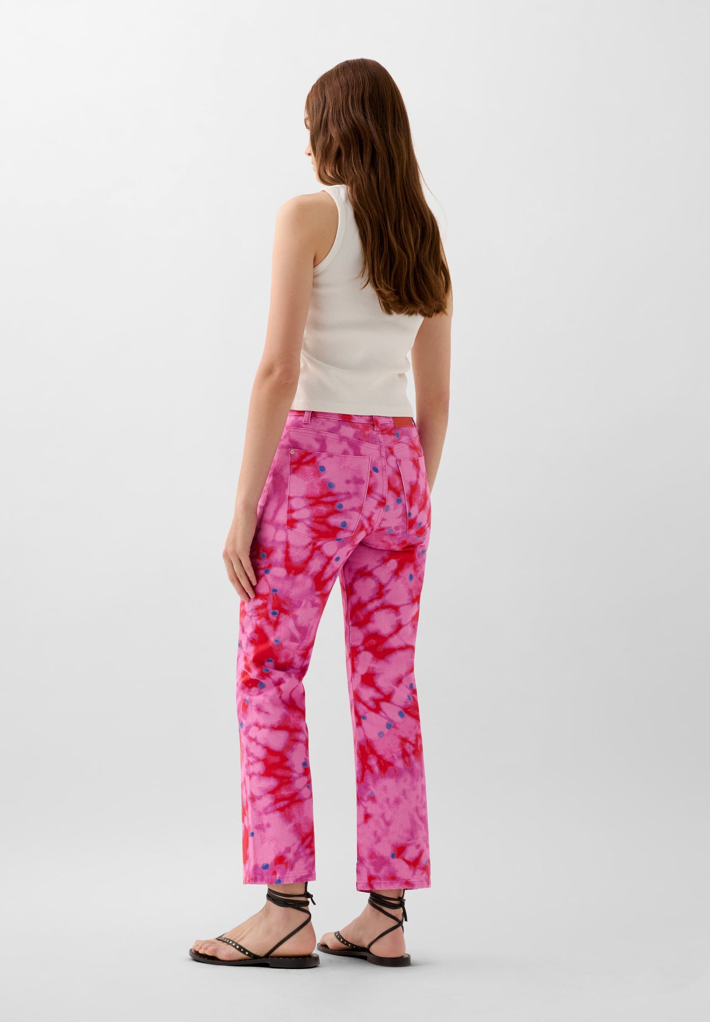 SC SUMMER PRINT DENIM TROUSERS