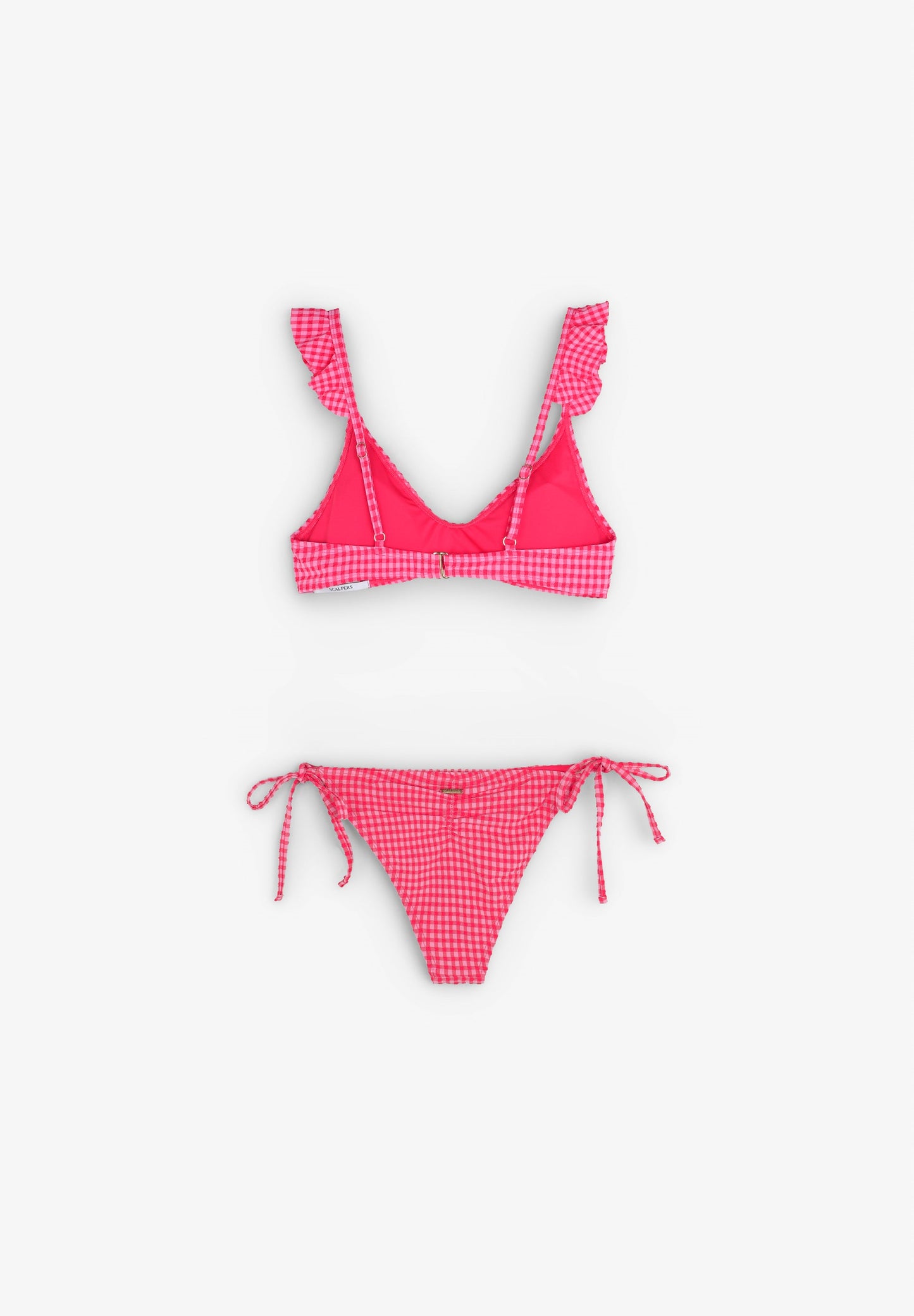 GINGHAM BIKINI WITH RUFFLES
