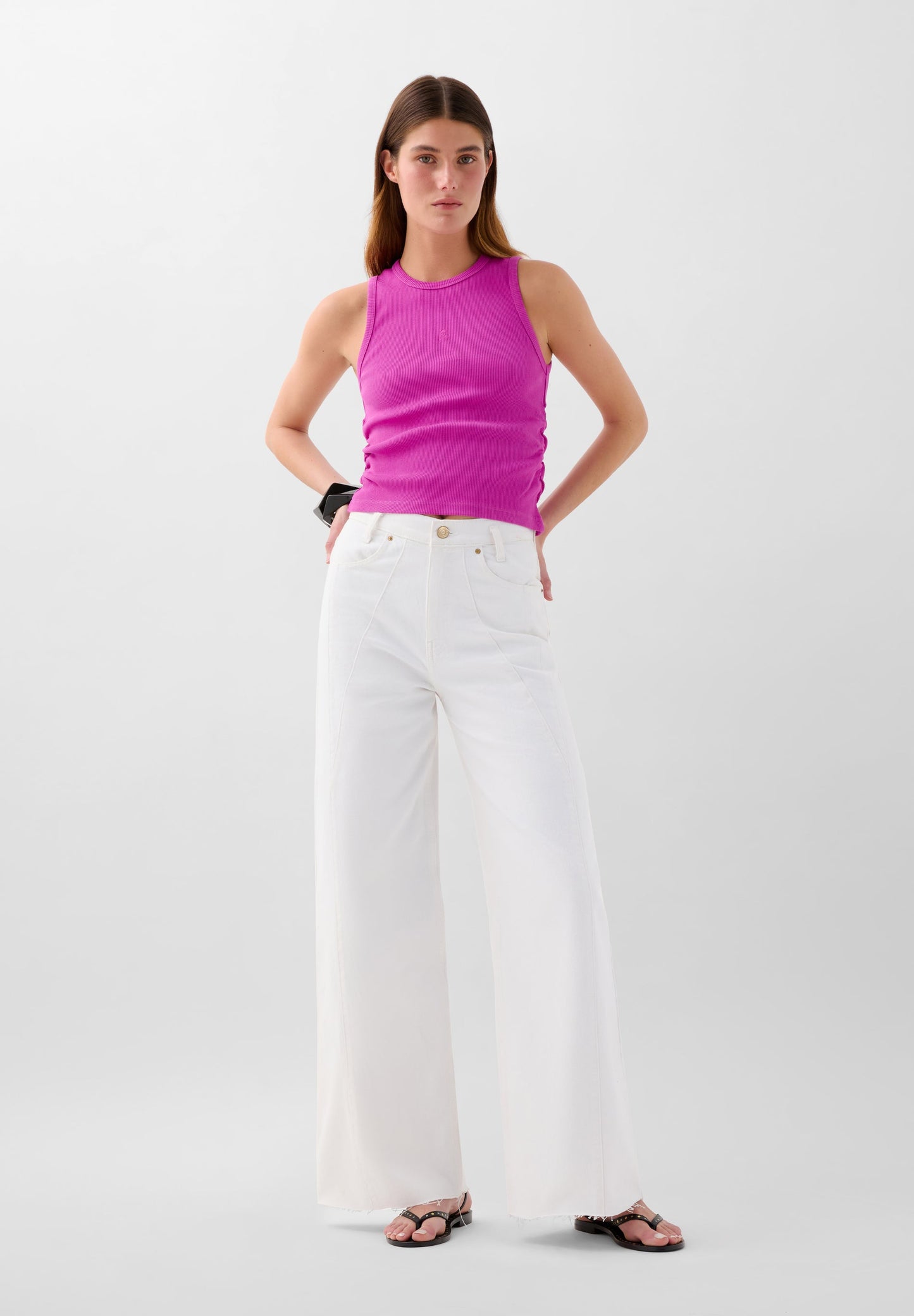 TANK TOP WITH SIDE GATHERING