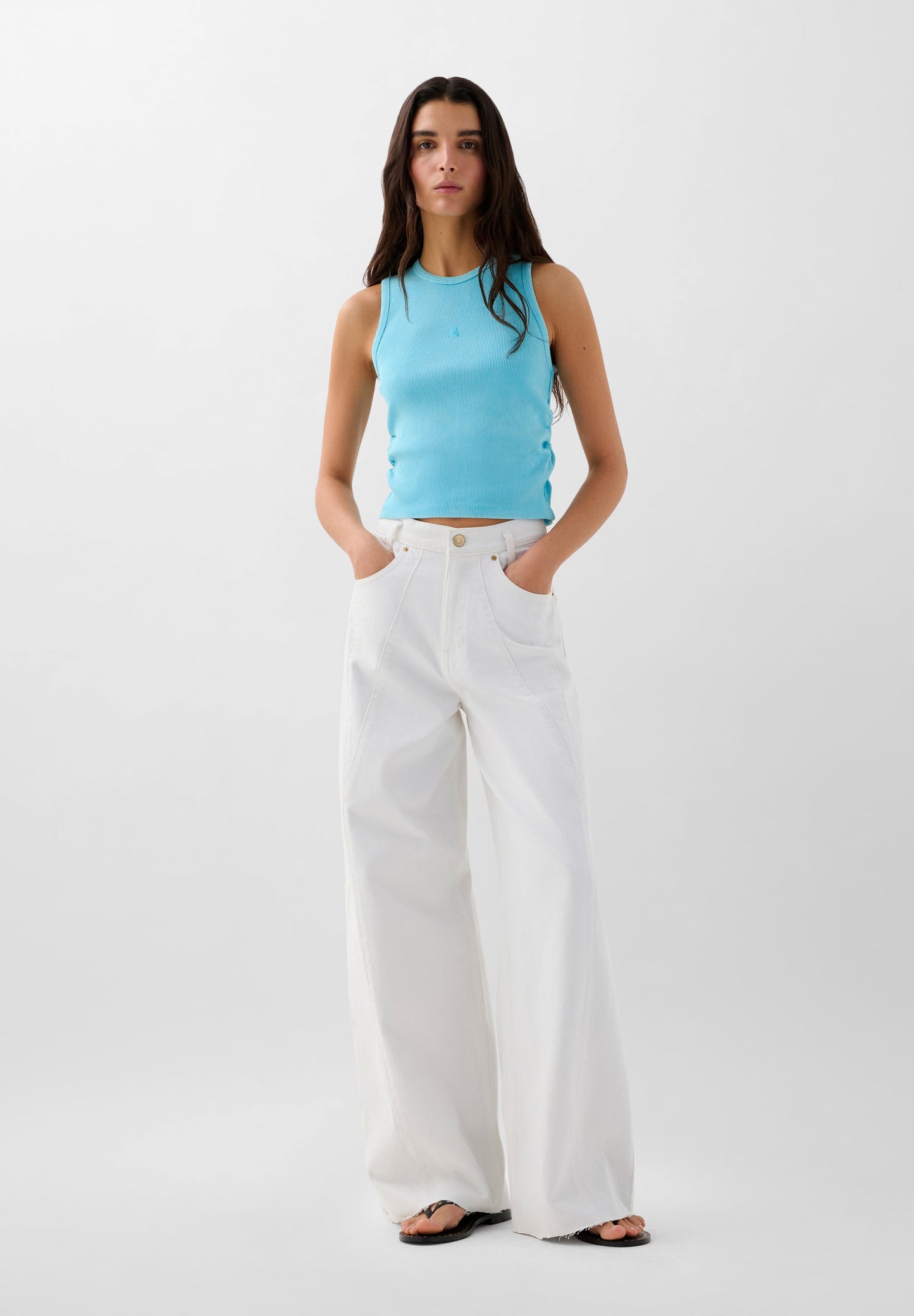 TANK TOP WITH SIDE GATHERING