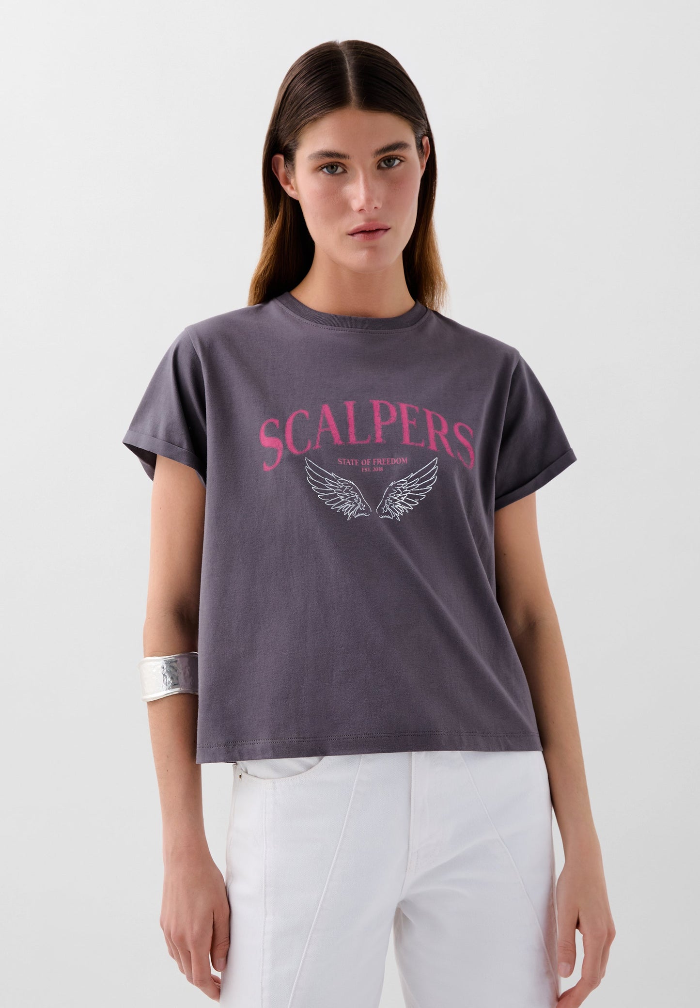 T-SHIRT WITH WINGS LOGO PRINT