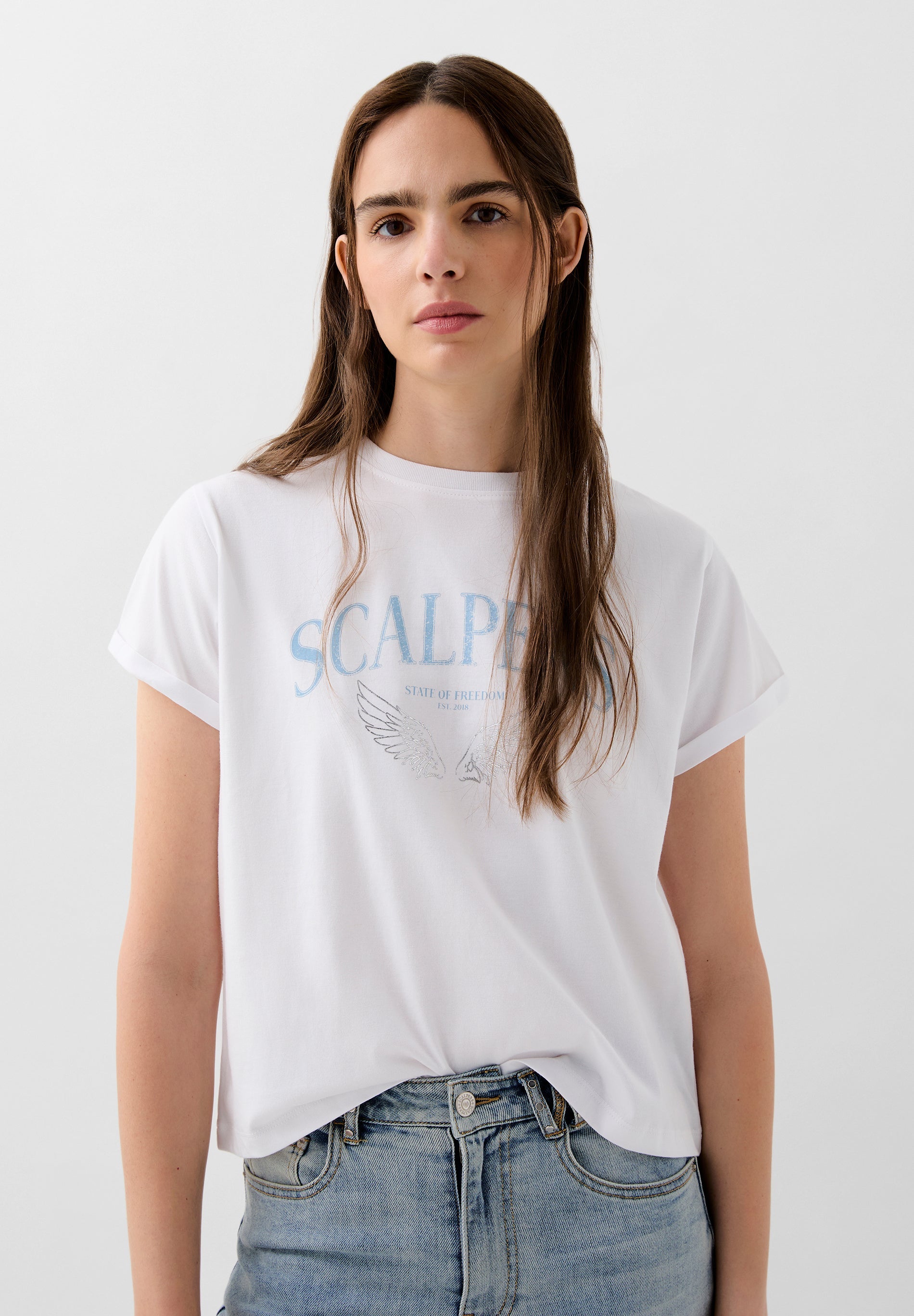 T-SHIRT WITH WINGS LOGO PRINT