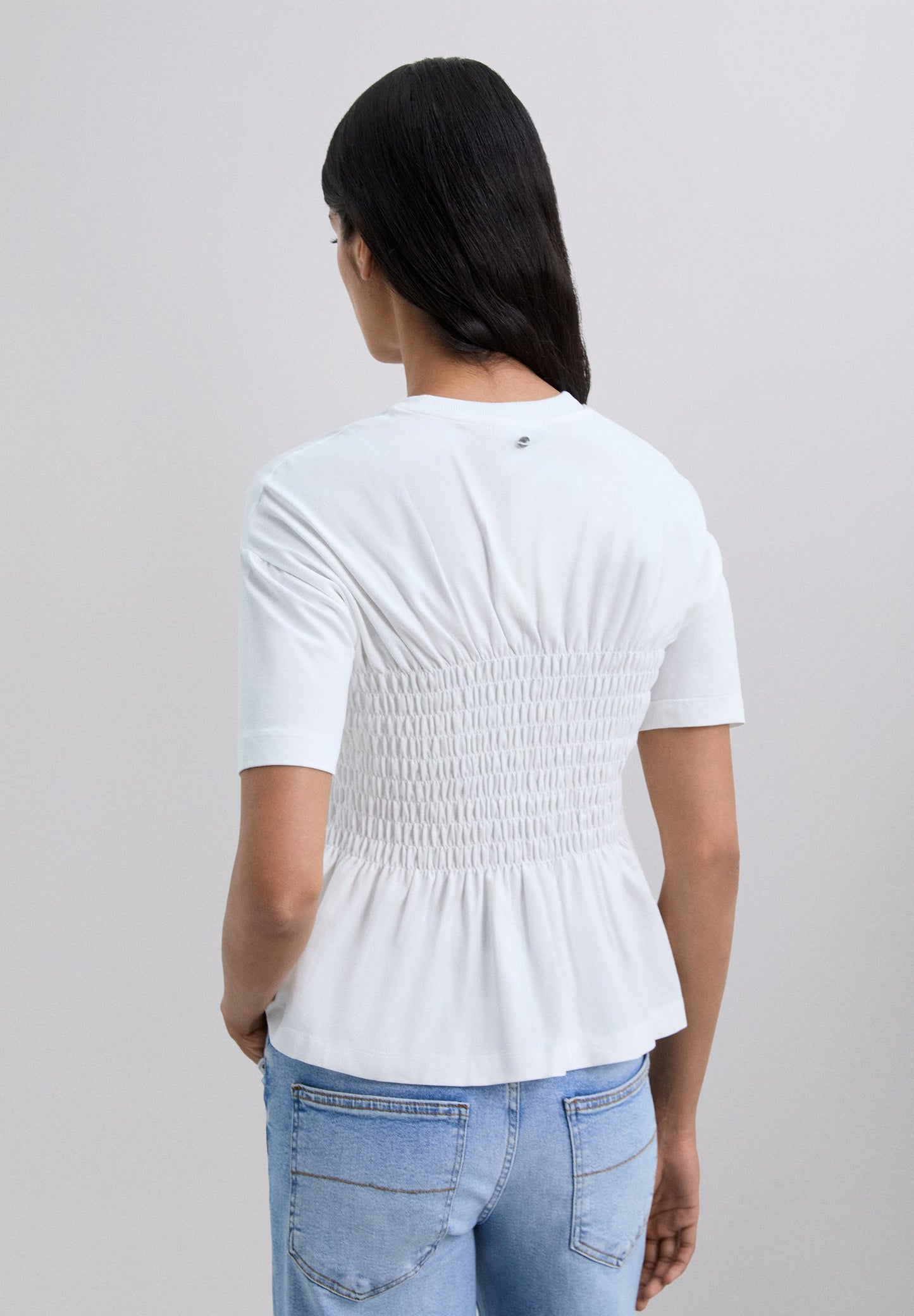 SMOCKED T-SHIRT