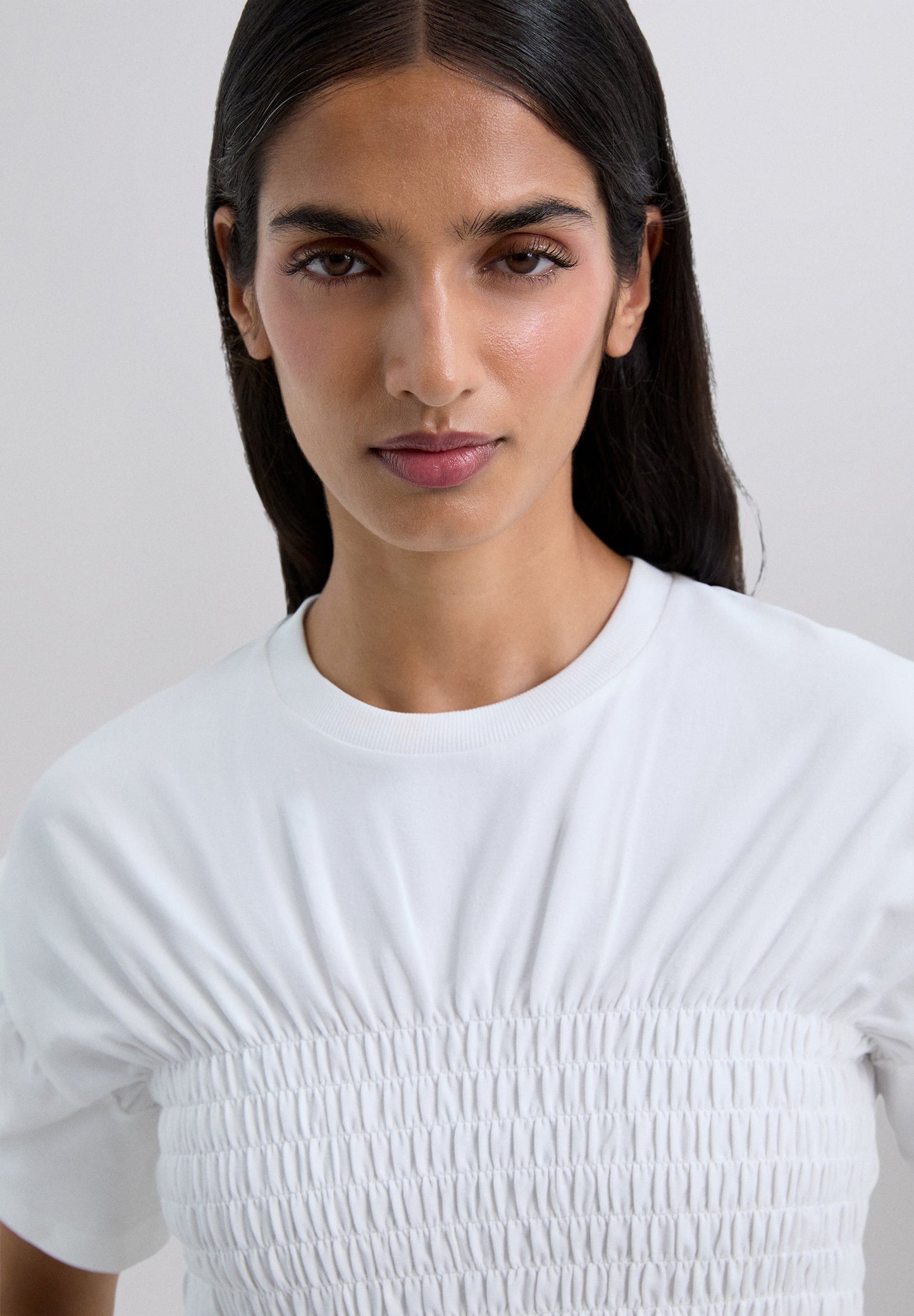 SMOCKED T-SHIRT