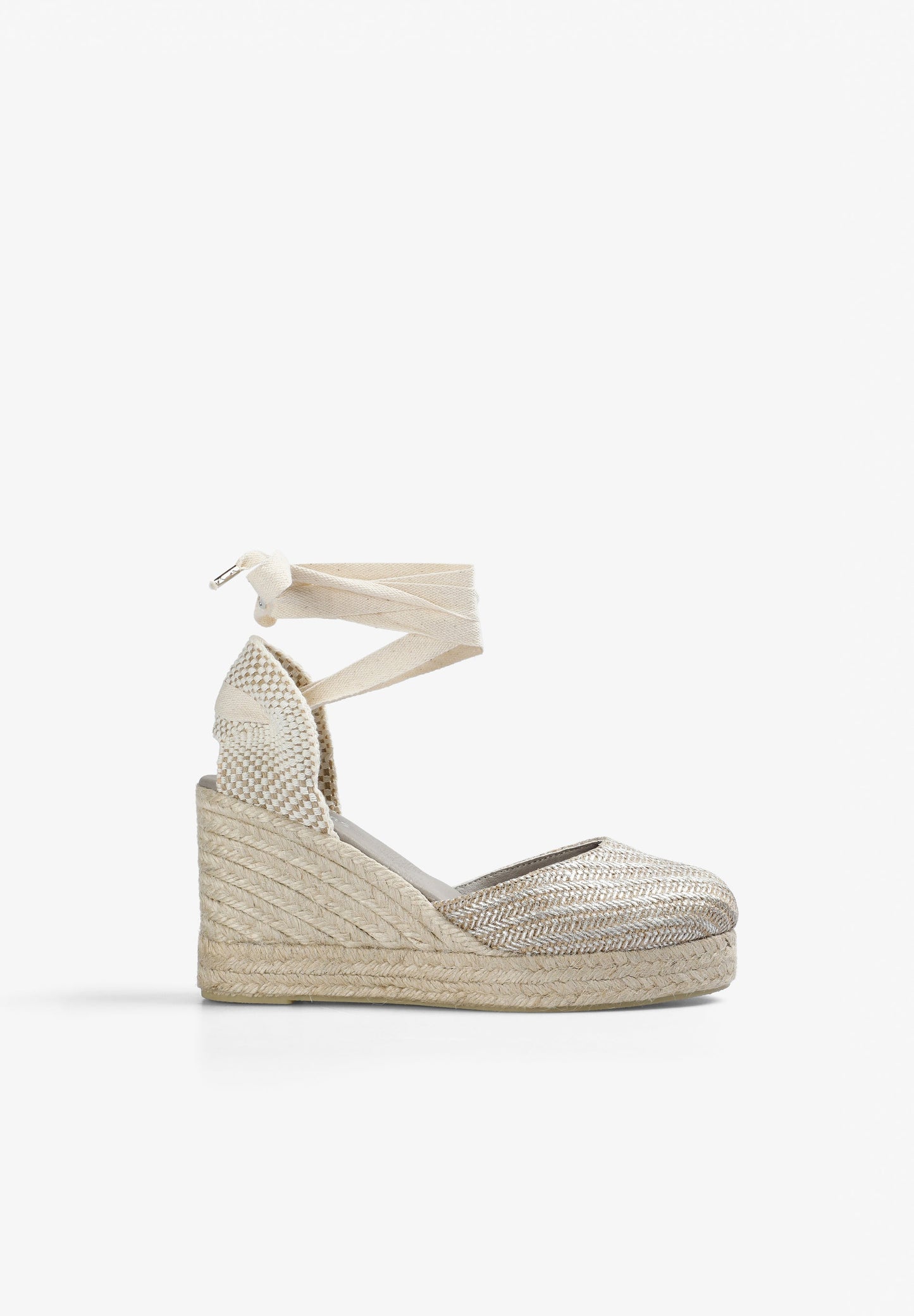 METAL WEDGE ESPADRILLES