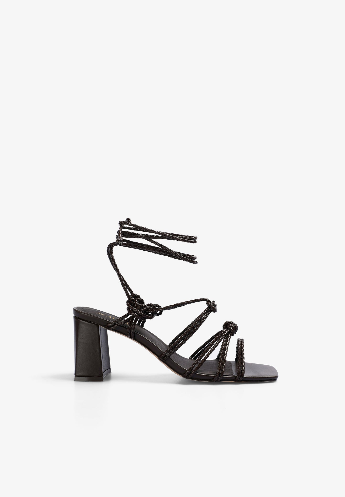 LEATHER HIGH HEEL SANDALS