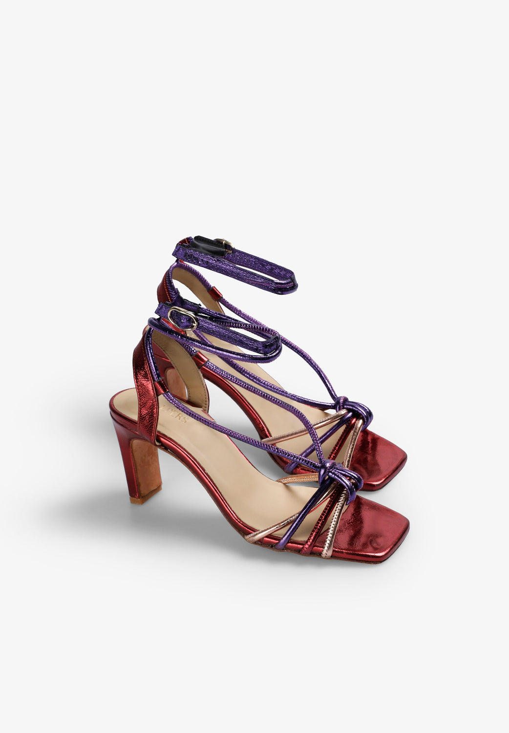 SANDALIAS TACÓN NUDO MULTICOLOR - Scalpers