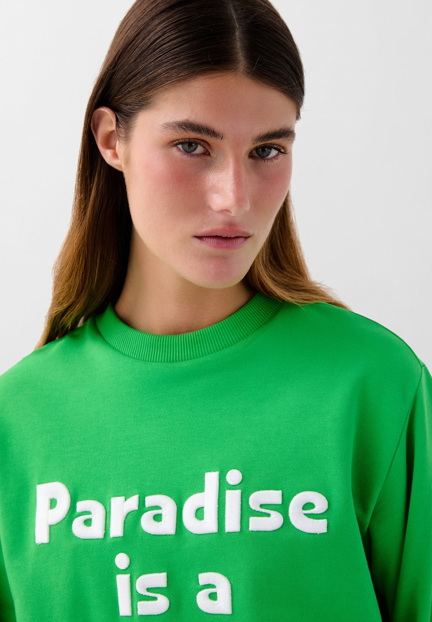 SLOGAN PRINT SWEATSHIRT