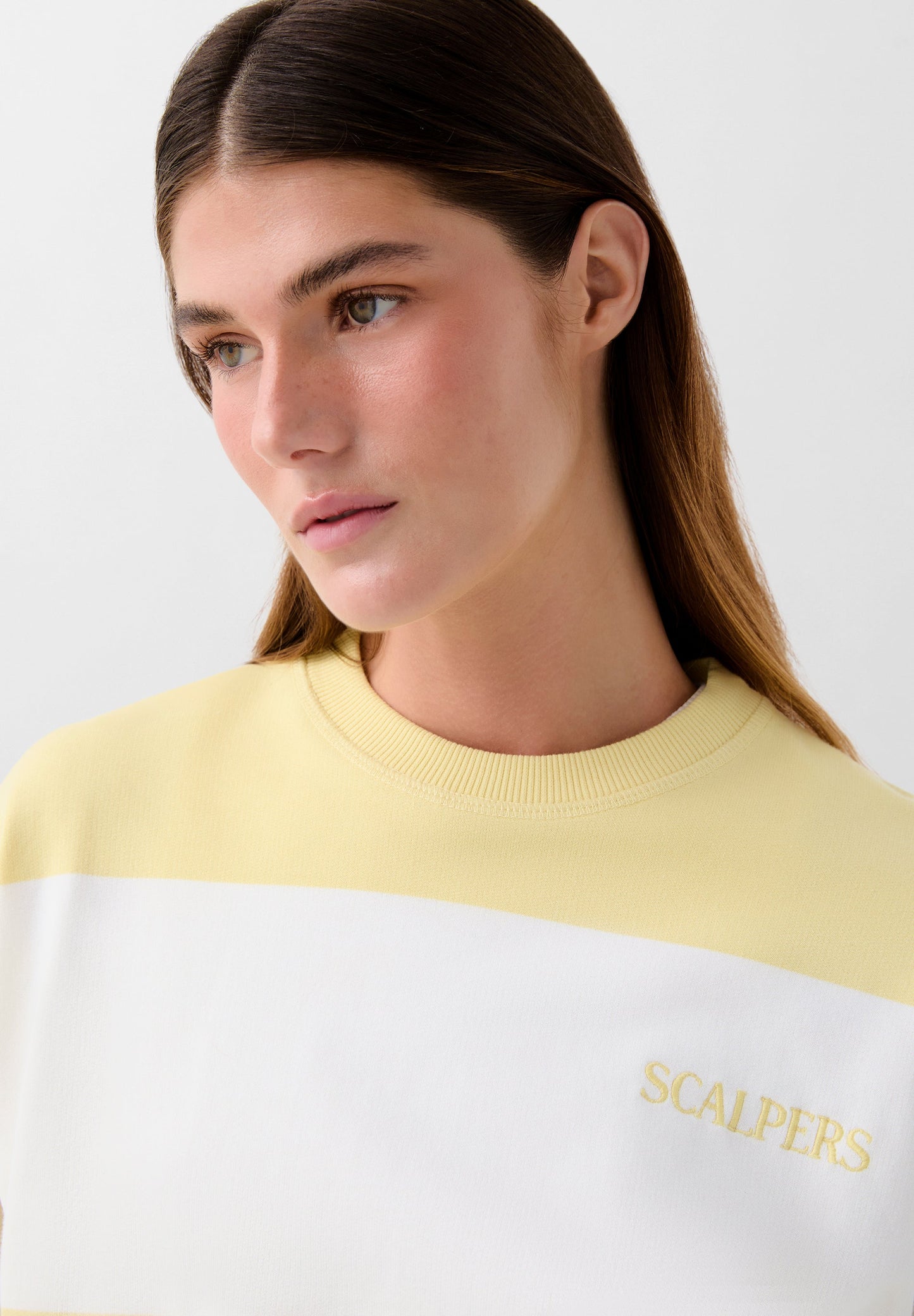 STRIPED SWEATSHIRT WITH EMBROIDERED LOGO