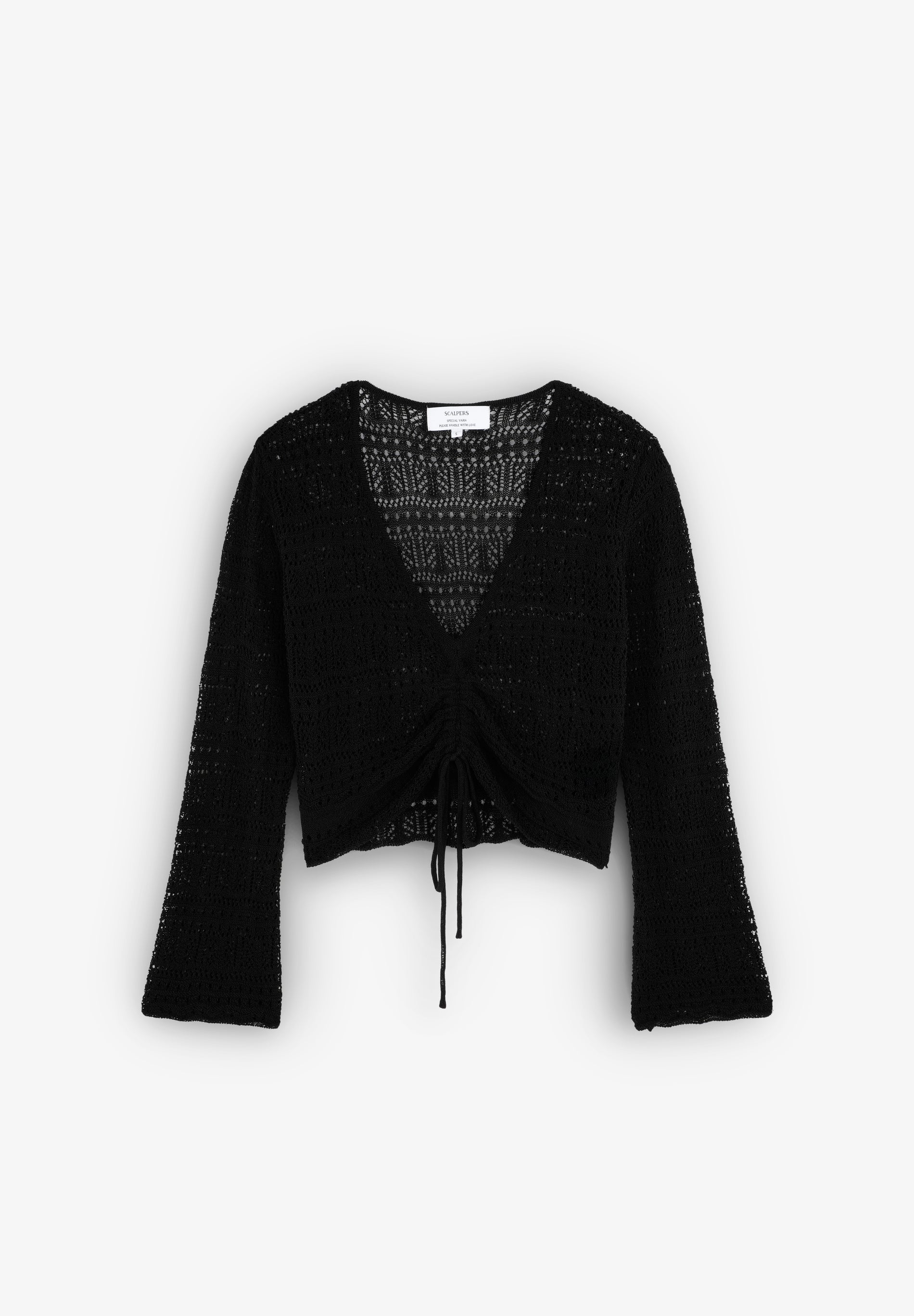 RUCHED KNIT SWEATER