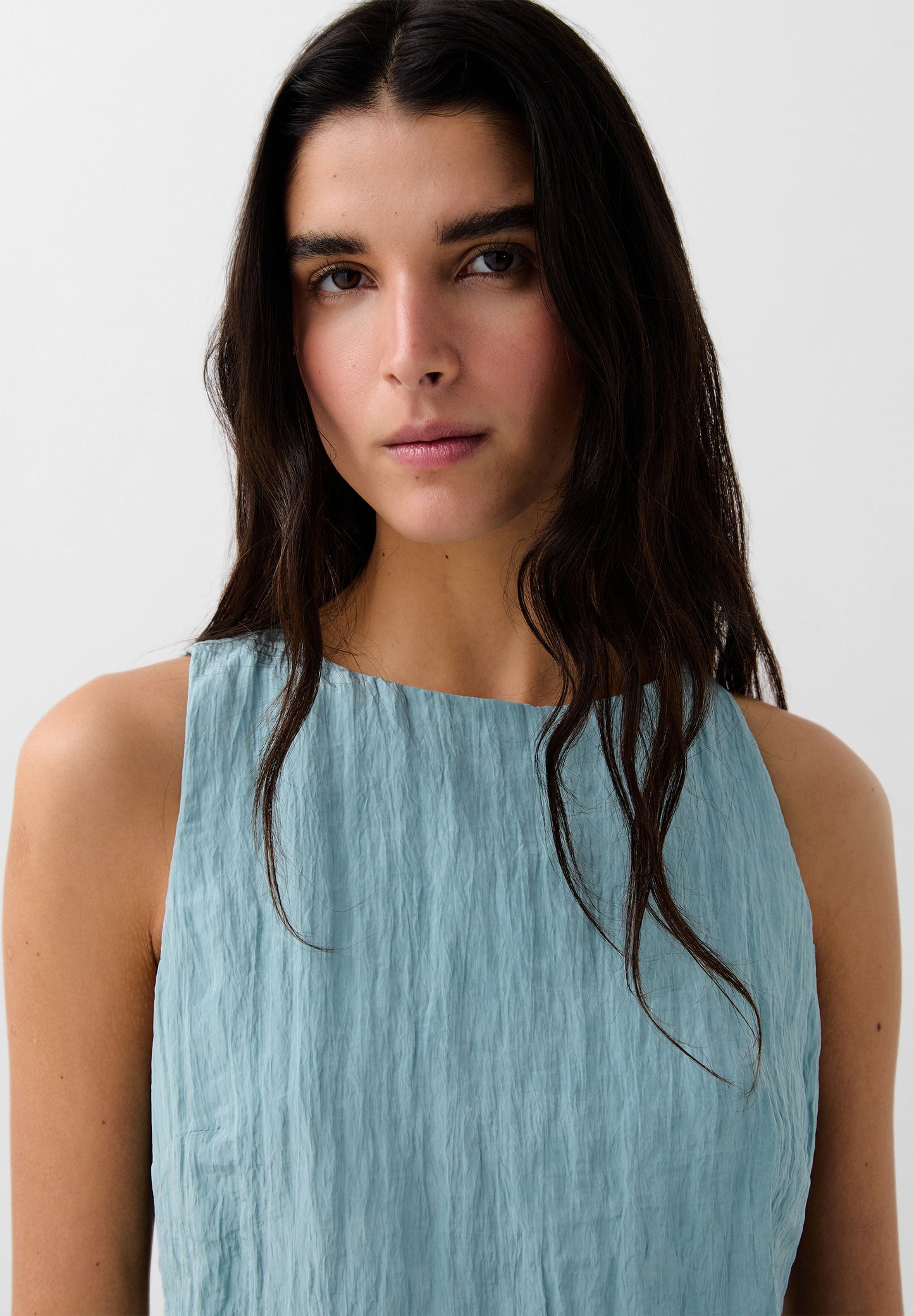 ASYMMETRIC PLEATED TOP