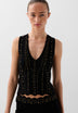 KNIT TOP WITH SEQUINNED DETAIL