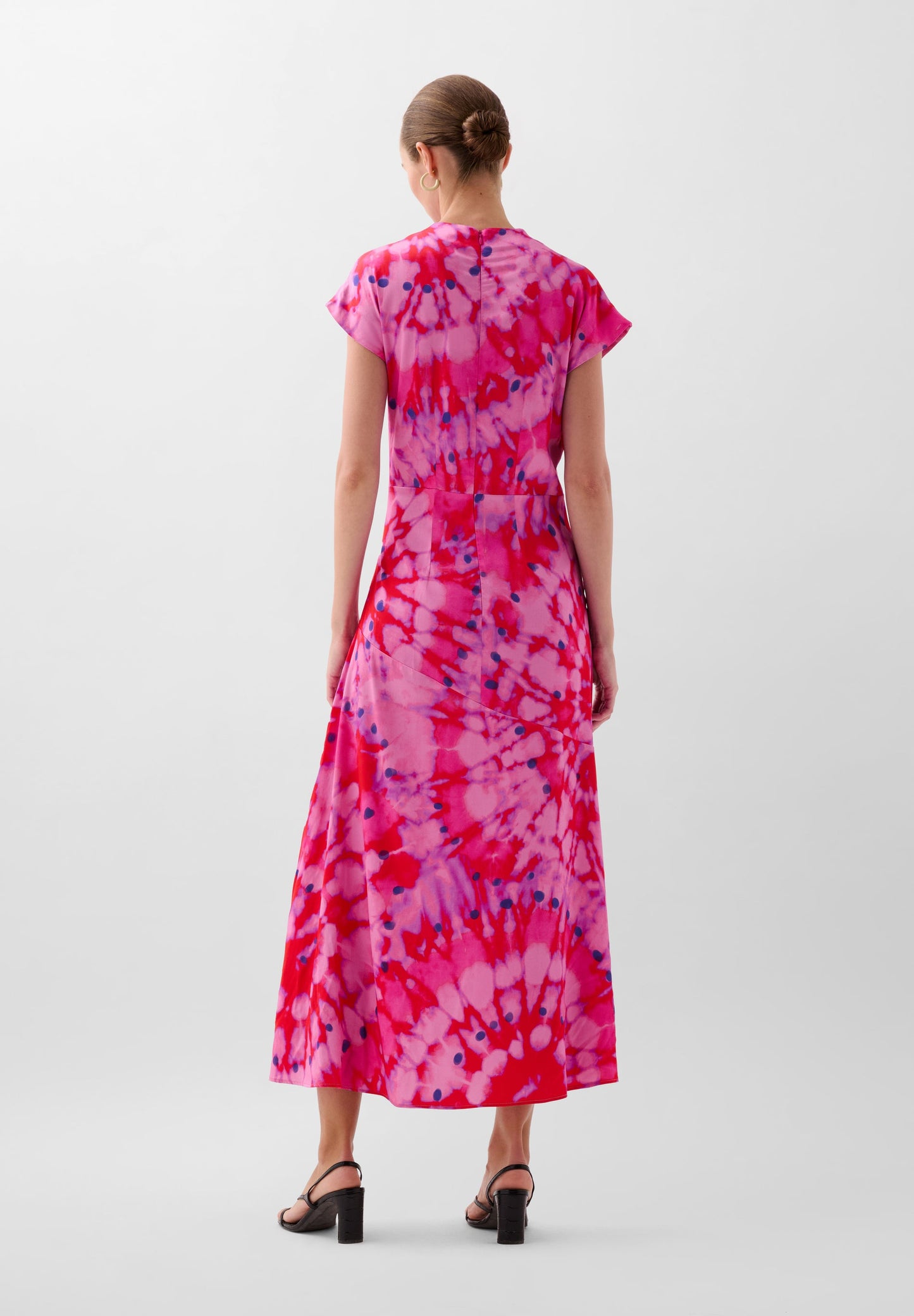 TIE-DYE DRESS WITH CUT-OUTS