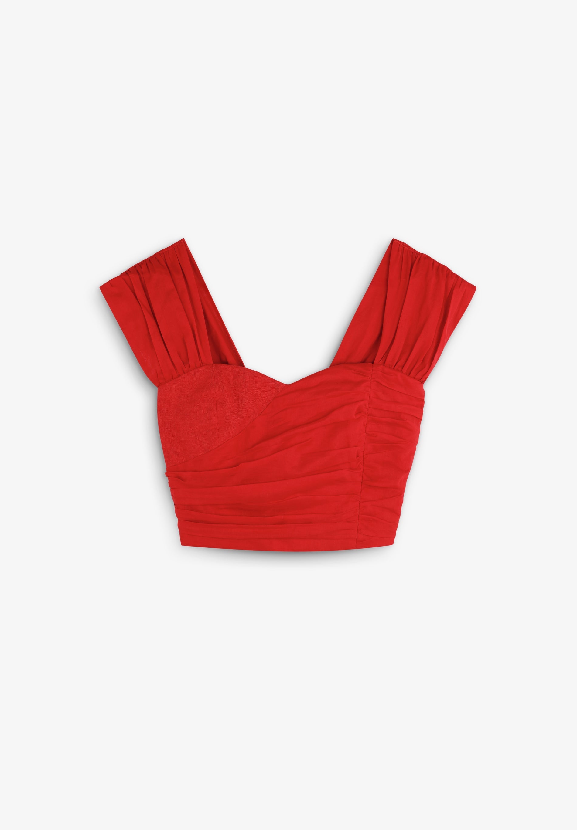 DRAPPED LINEN TOP