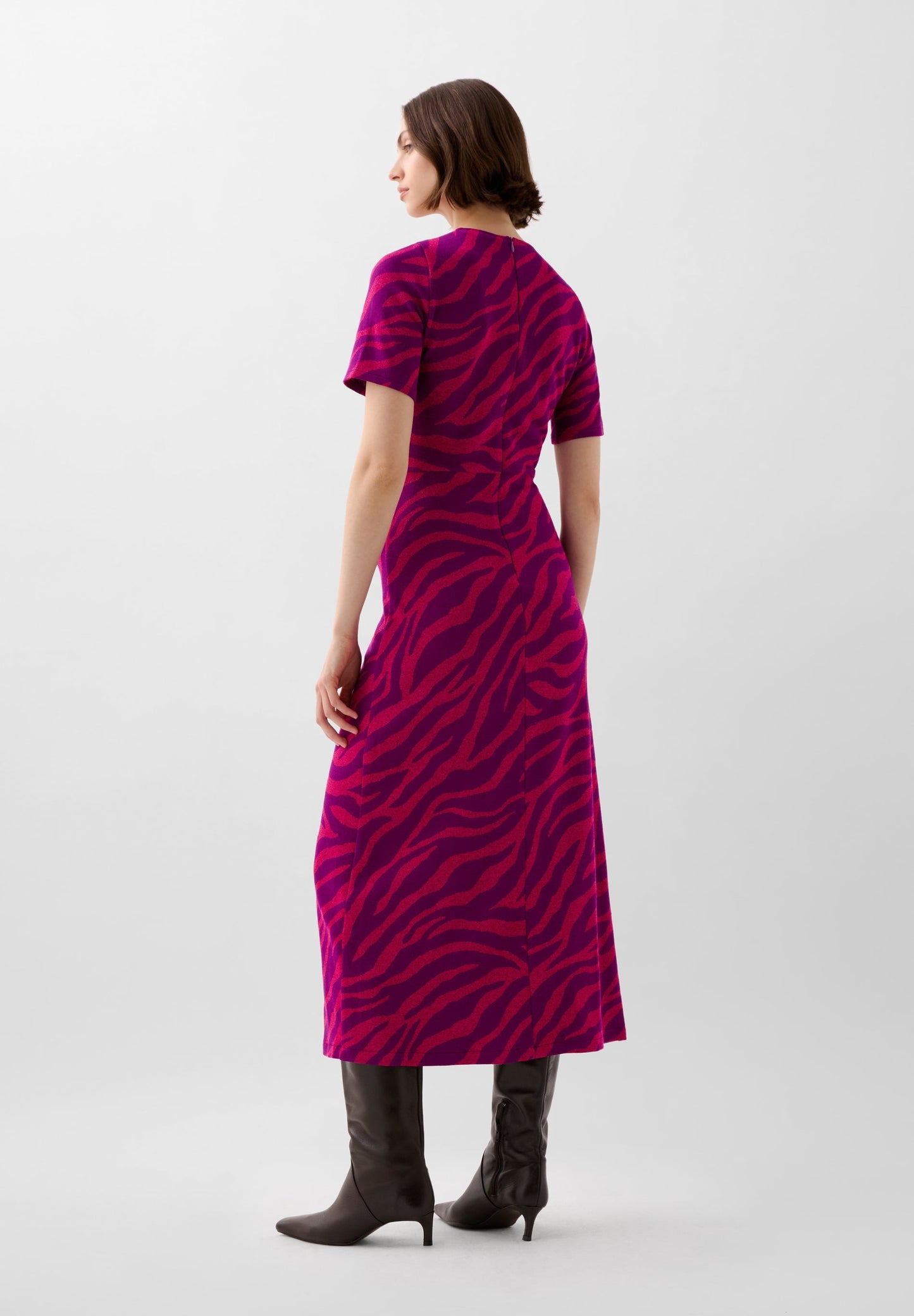 ANIMAL PRINT DRESS WITH SLITS