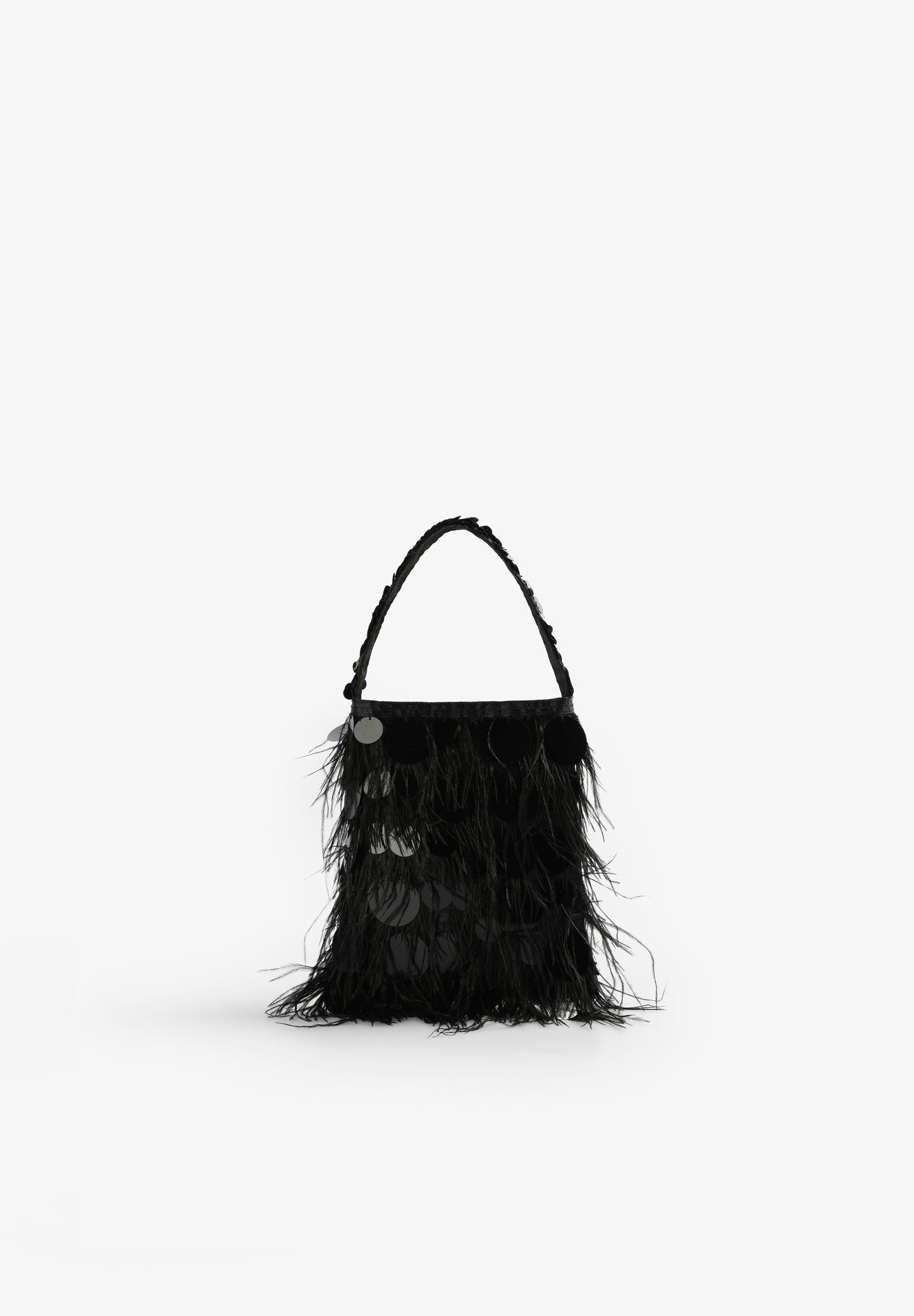 FEATHERS AND SEQUINS BAG