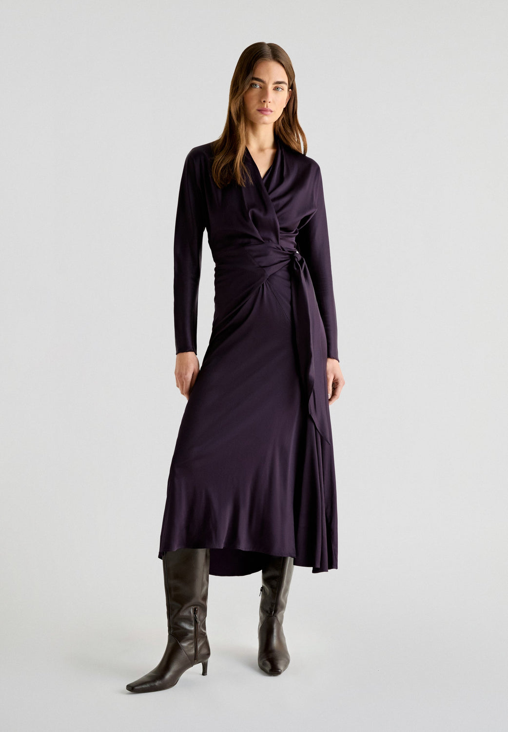 VESTIDO SATINADO CRUZADO - Scalpers