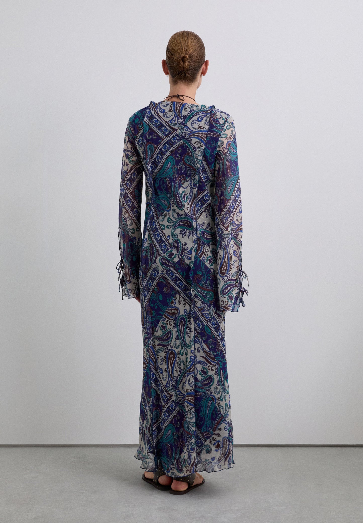 LONG FLOWING PAISLEY DRESS