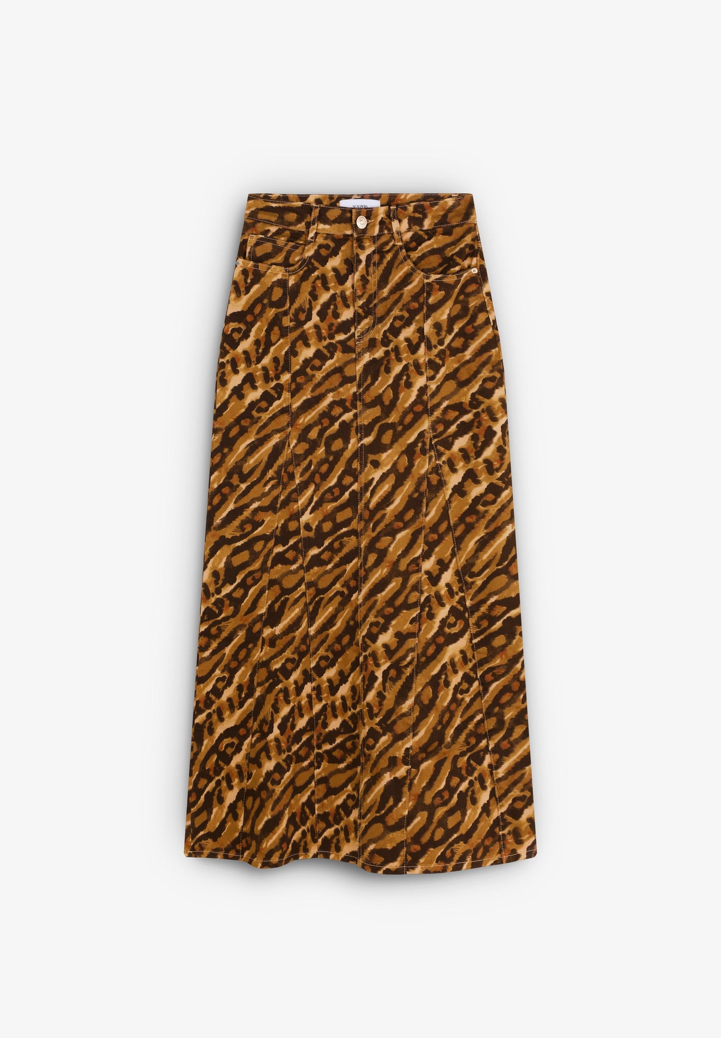 ANIMAL PRINT DENIM SKIRT