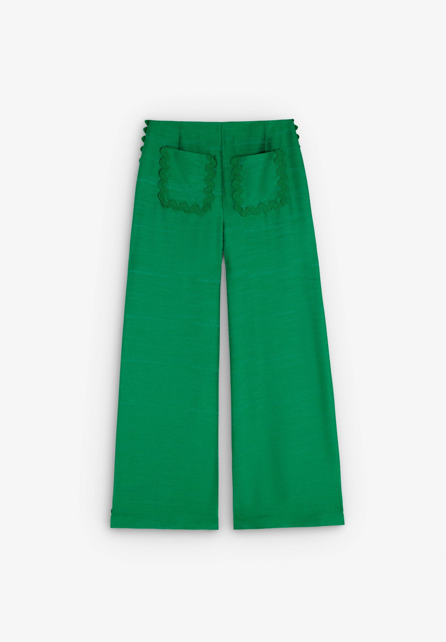 FULL LENGTH TROUSERS WITH SCALLOPED DETAIL