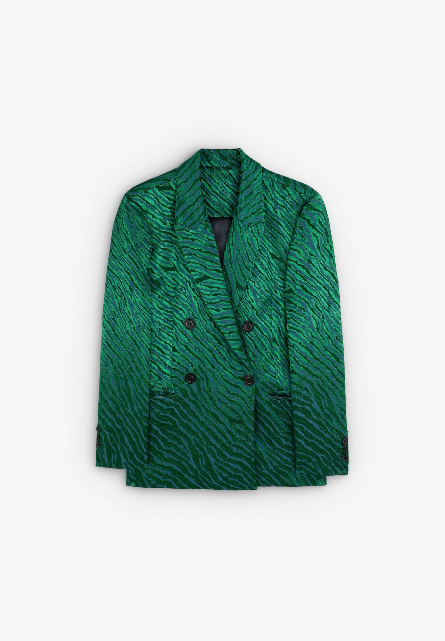 SATIN ANIMAL PRINT BLAZER
