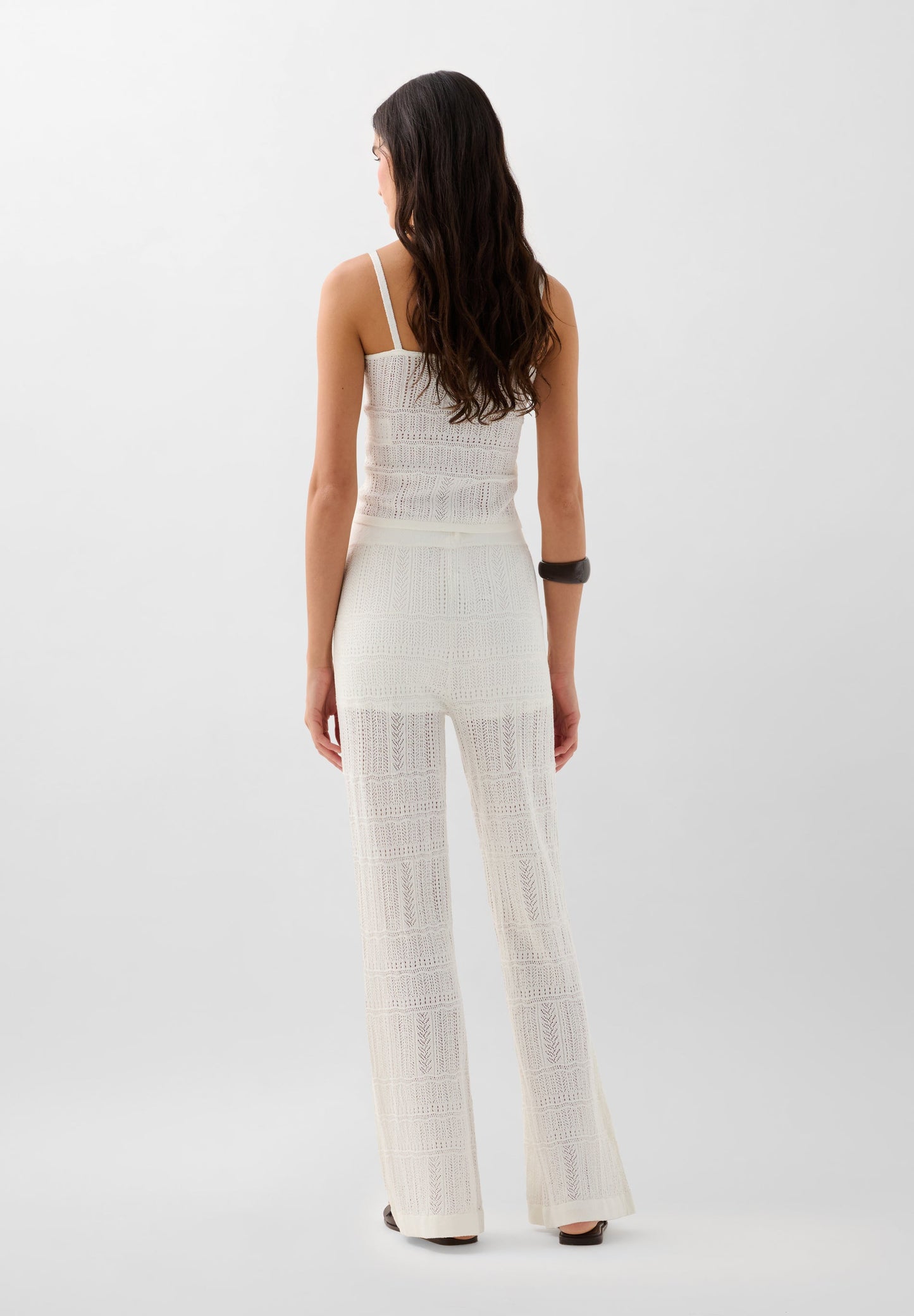 POINTELLE FLARED TROUSERS