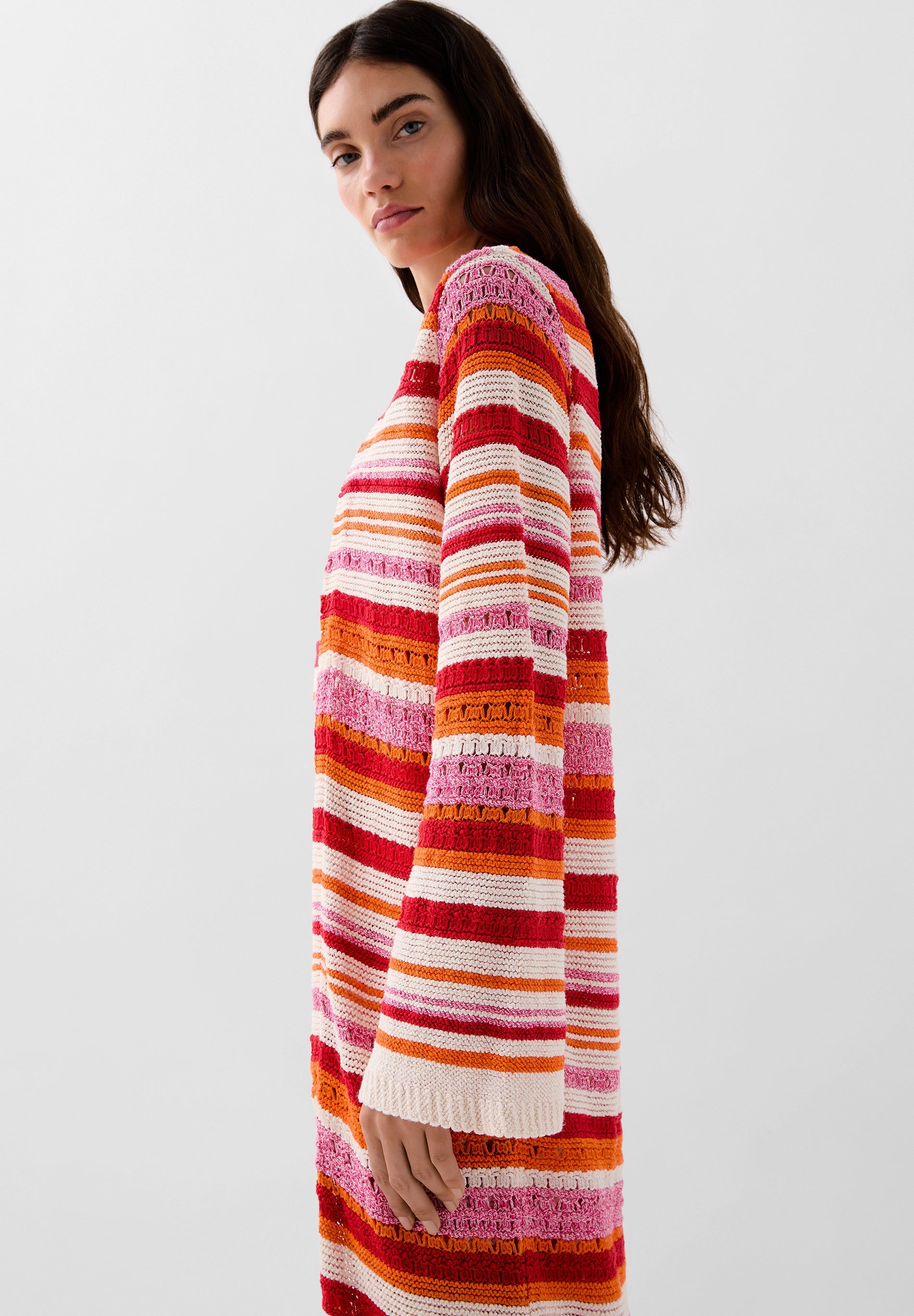 MULTICOLOURED CROCHET CARDIGAN