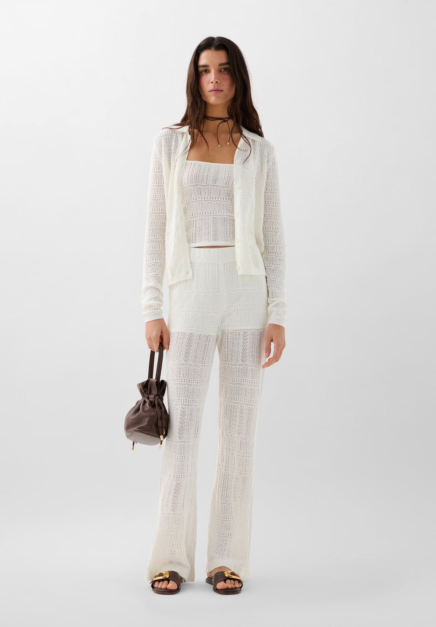 CROCHET LINEN CARDIGAN