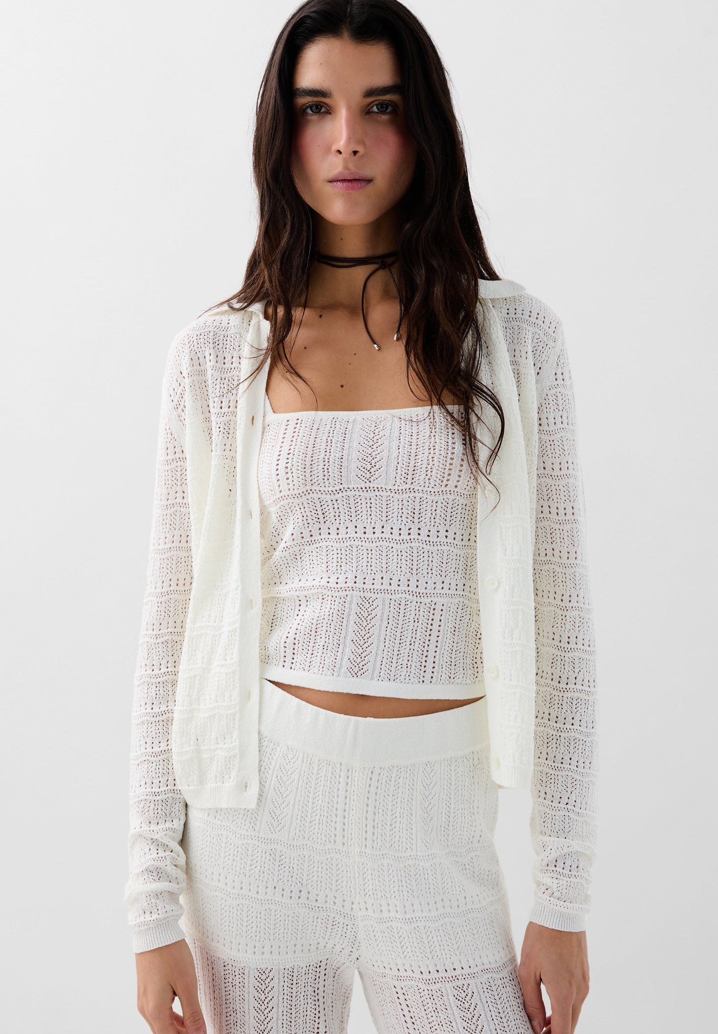 CROCHET LINEN CARDIGAN