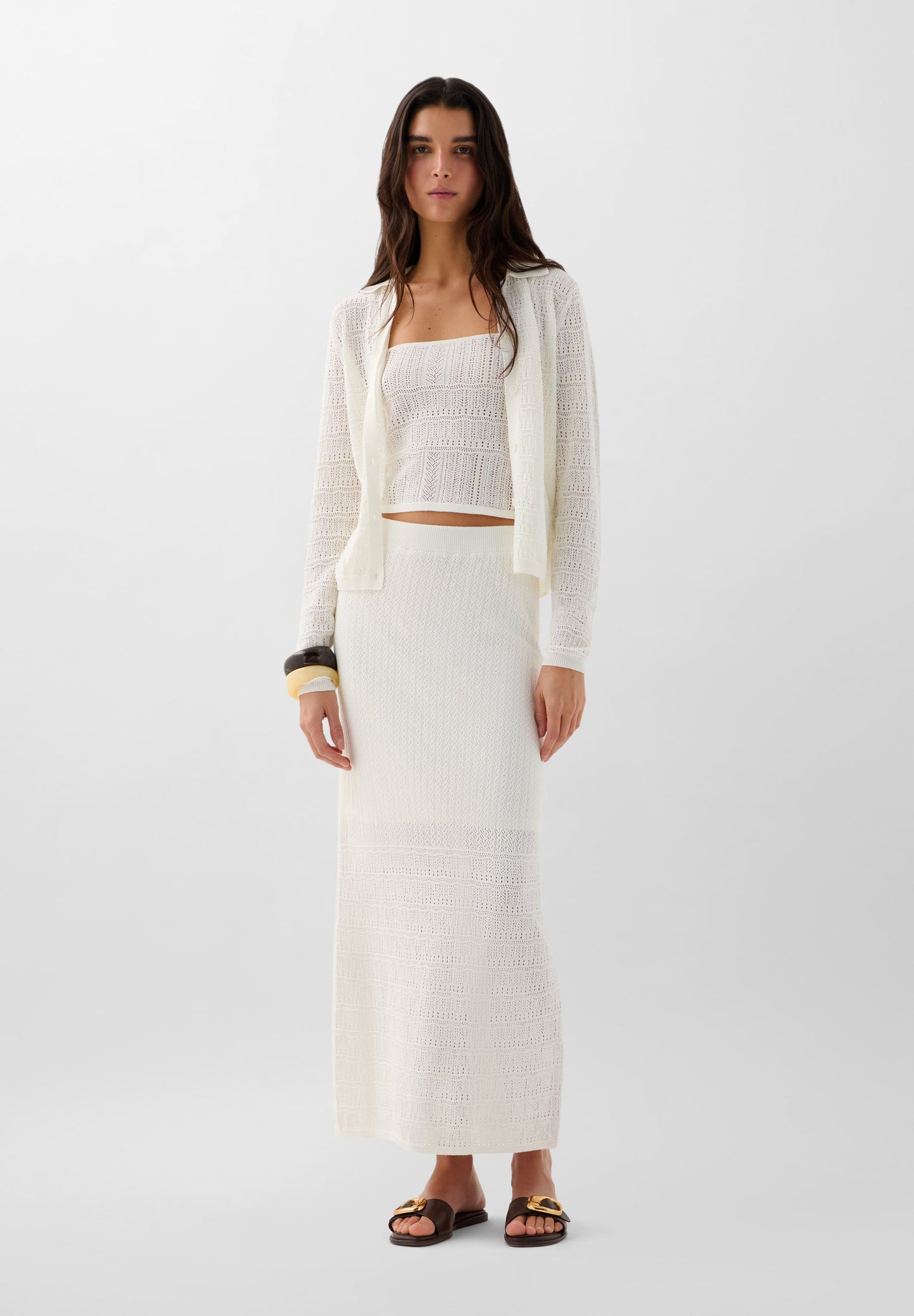 LONG POINTELLE SKIRT