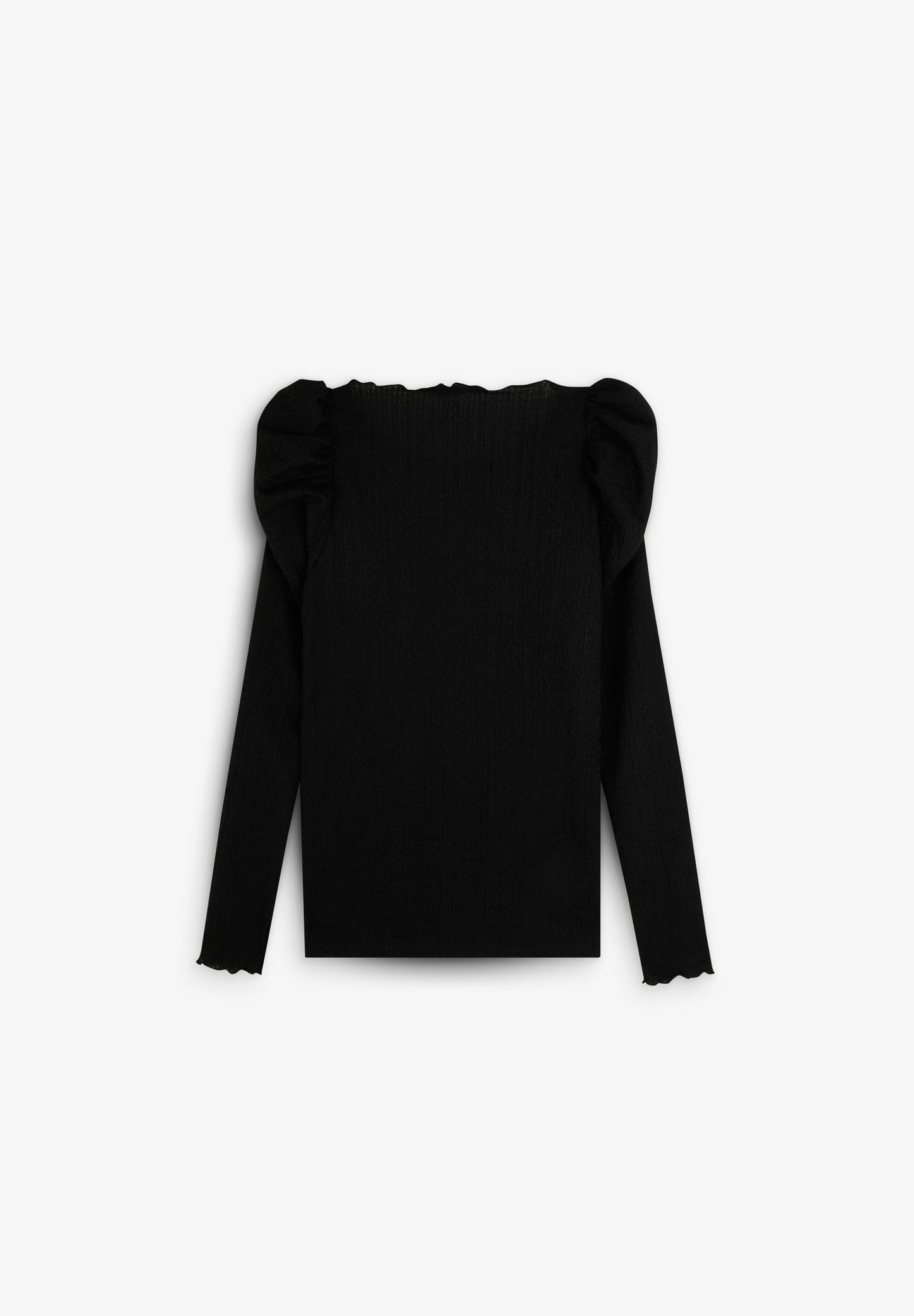 LONG SLEEVE RUFFLED T-SHIRT