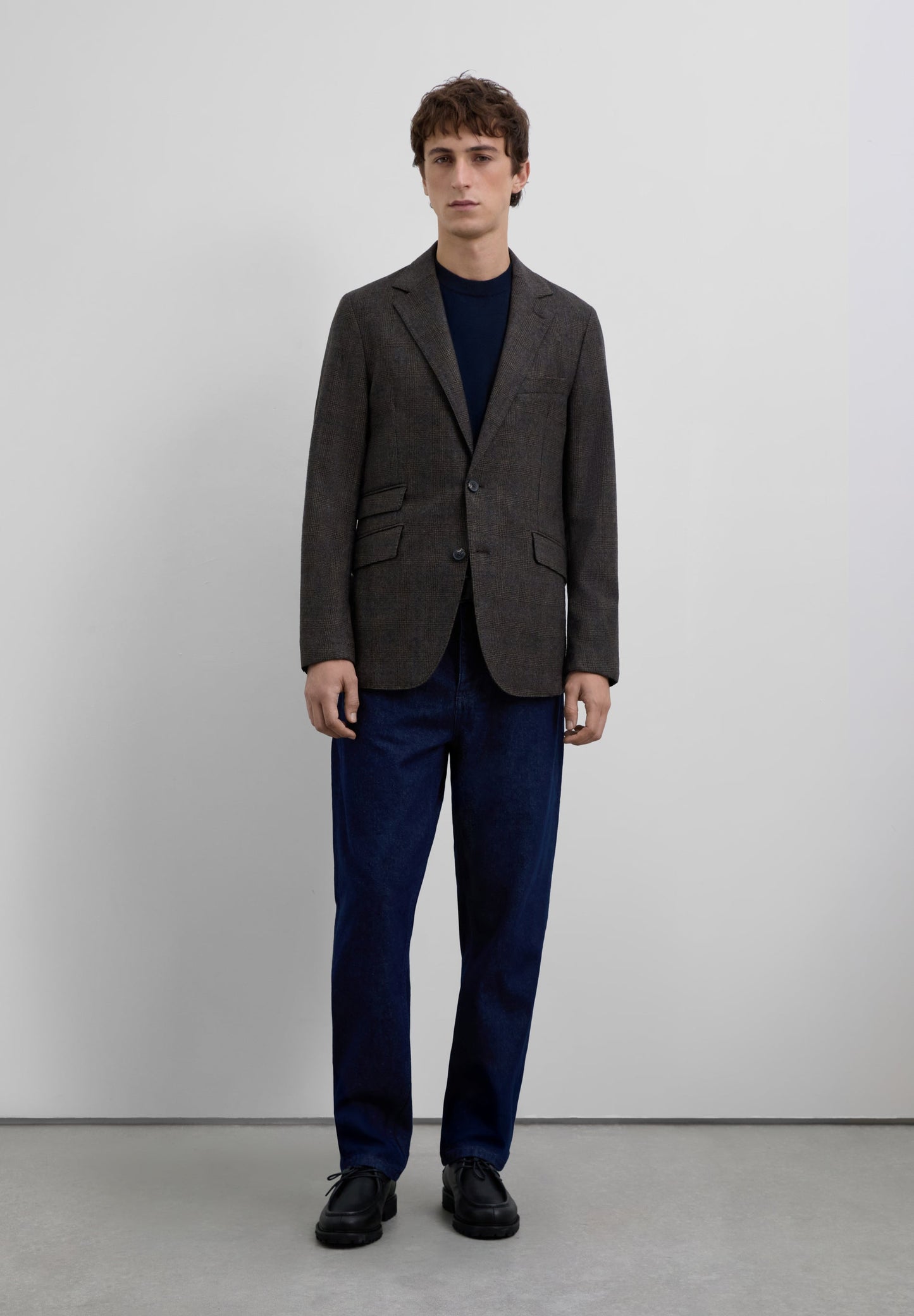 CHECKED WOOL BLAZER