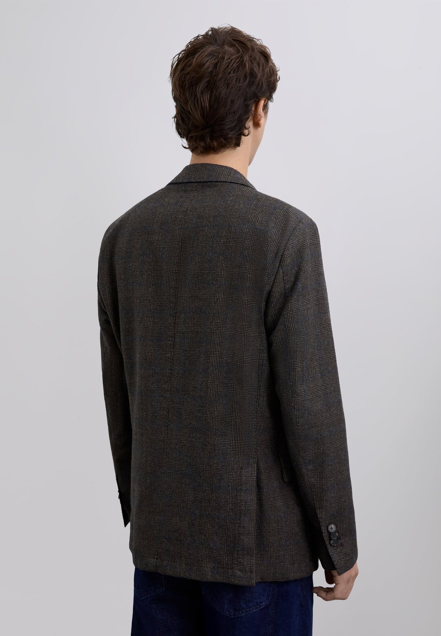 CHECKED WOOL BLAZER