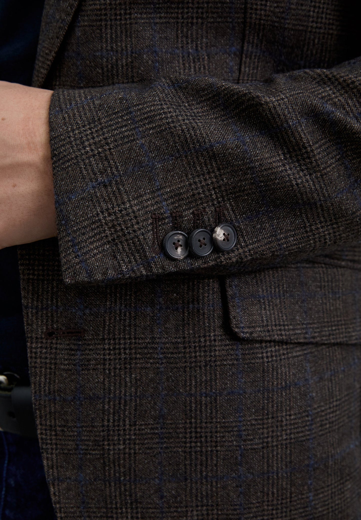 CHECKED WOOL BLAZER