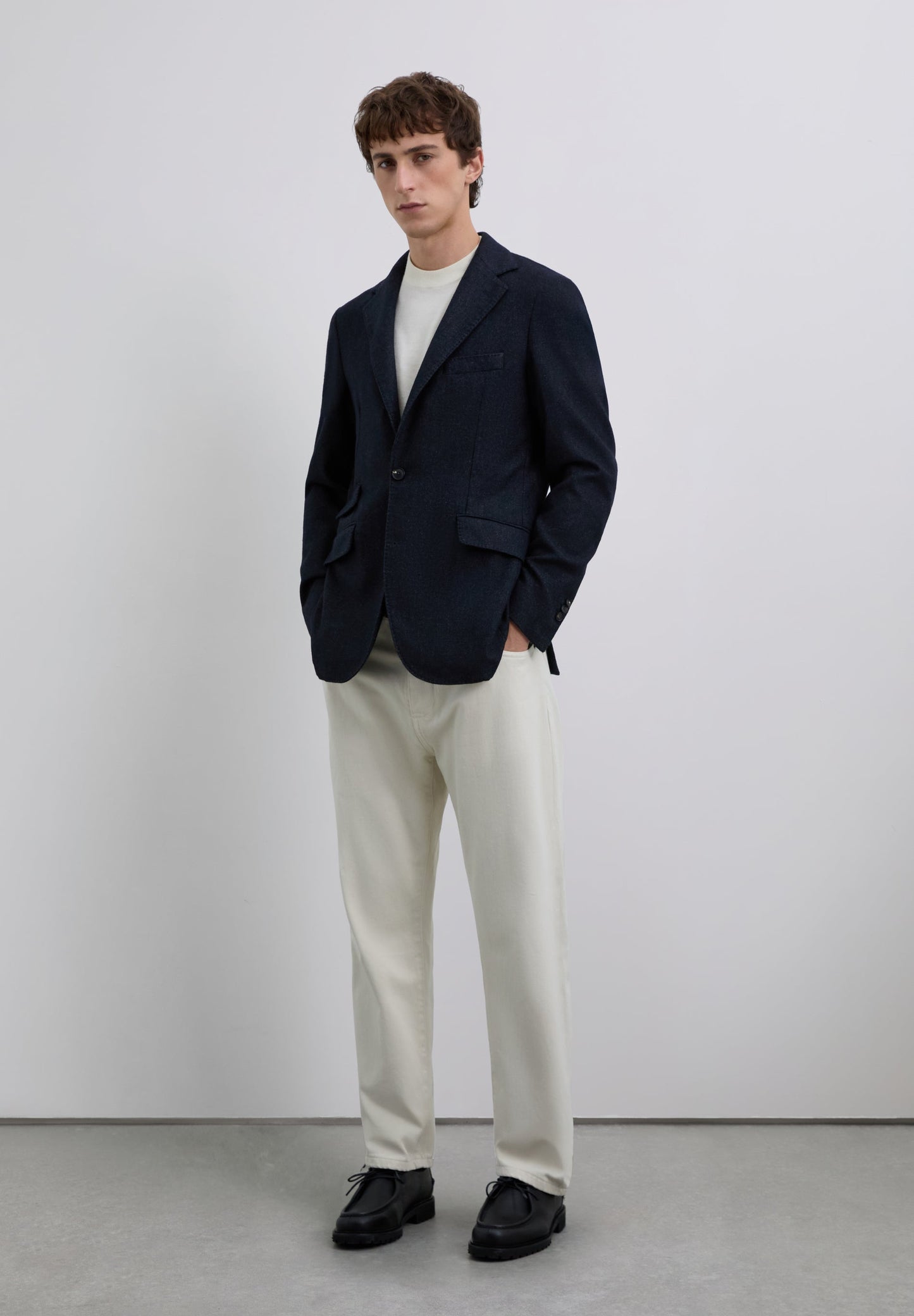 HERRINGBONE WOOL BLAZER