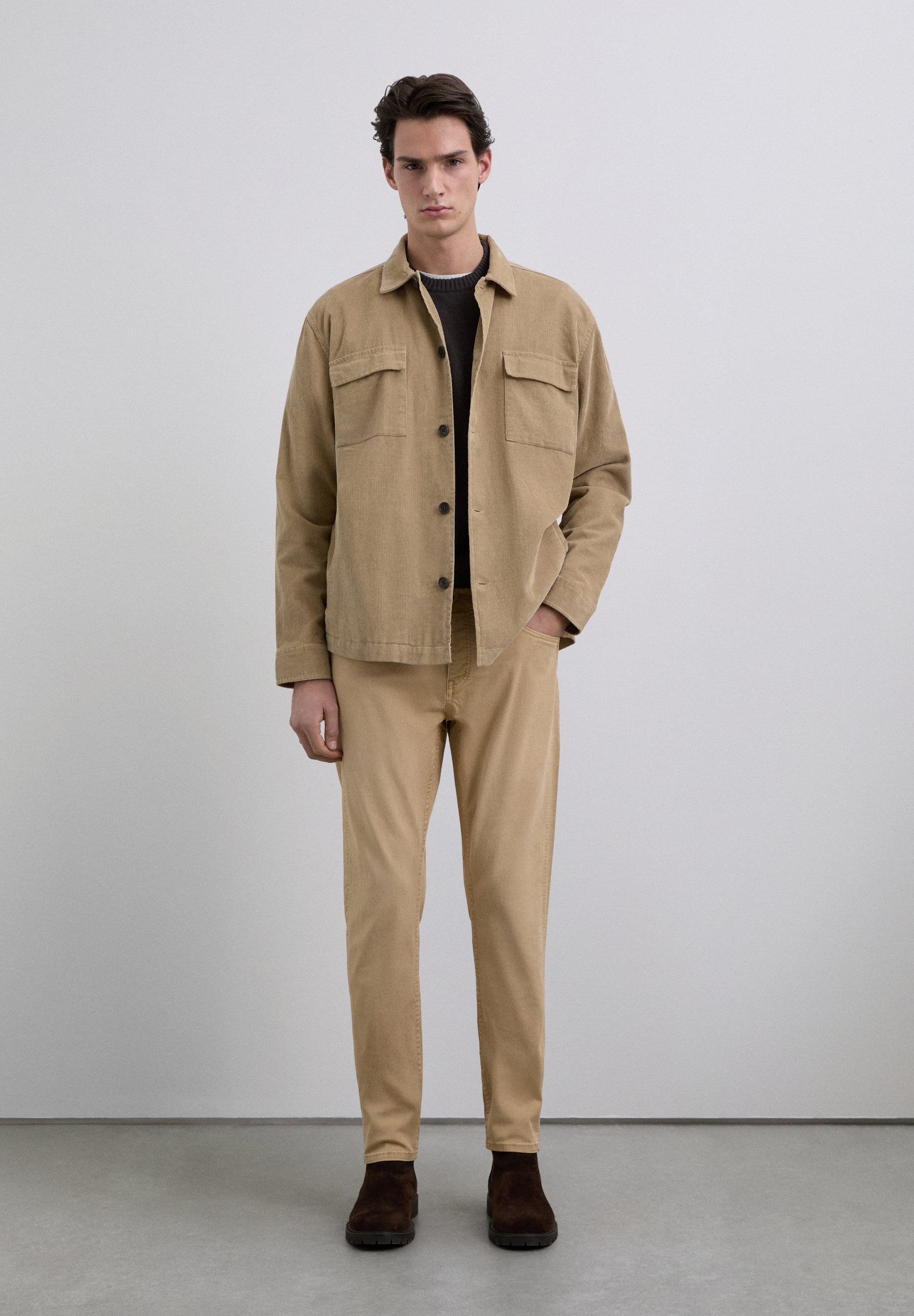 COTTON CHINO TROUSERS